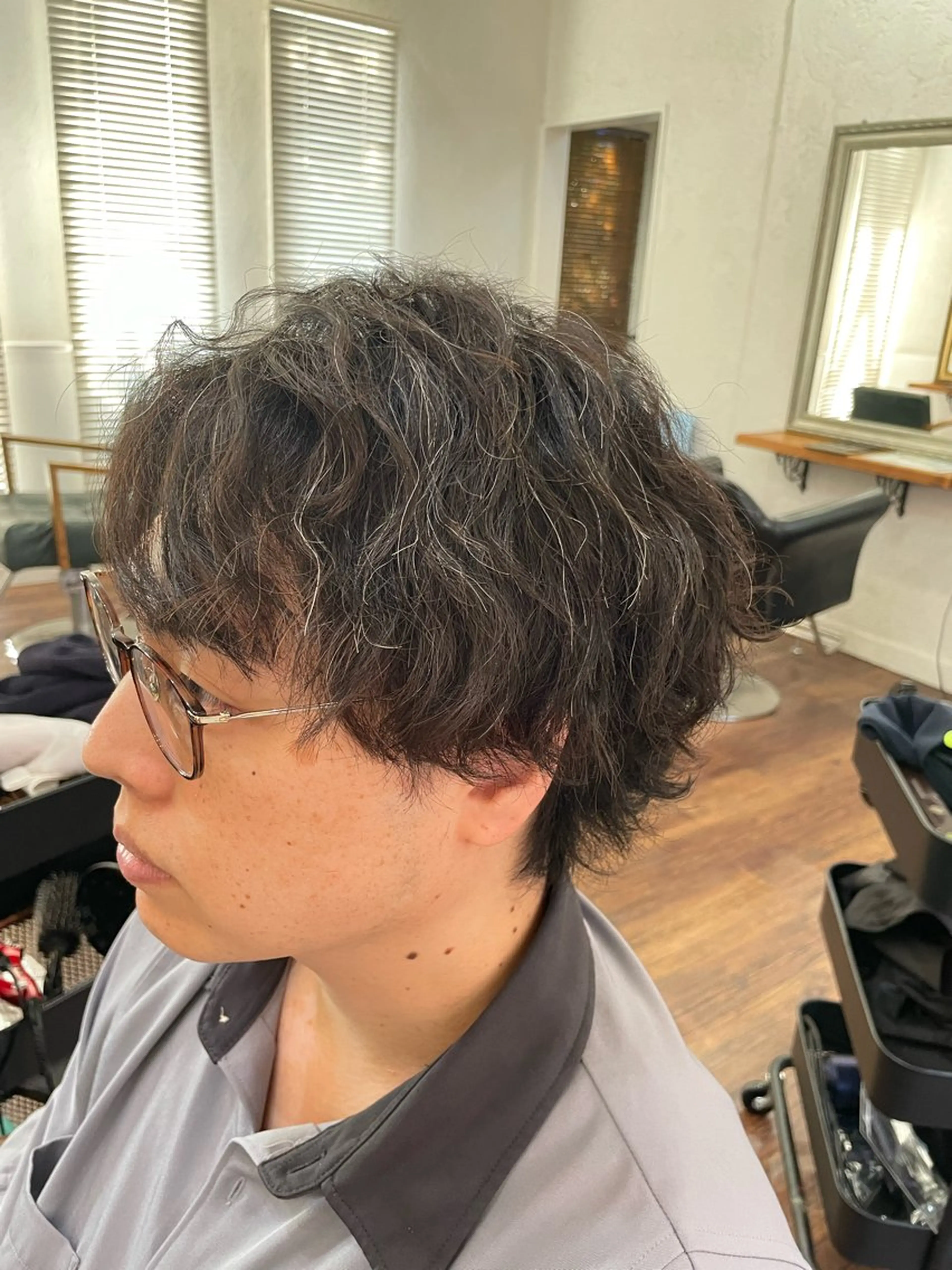 メンズ ヘアカラー パーマ 下林 雅明のヘアスタイル