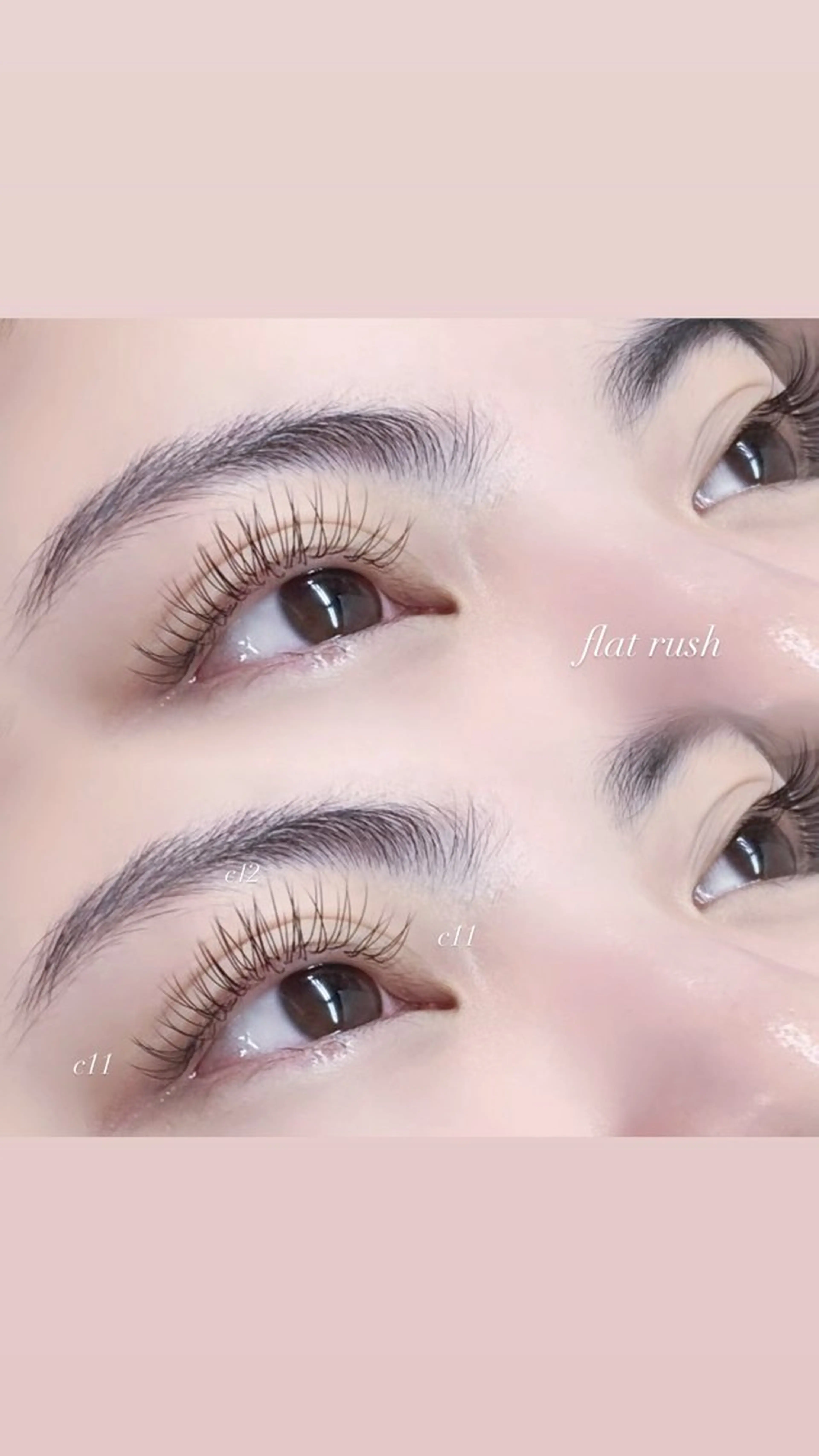 マツエク・マツパ Cカール キュート フラットラッシュ マツエク EYELA 🎀遠山の眉毛・アイブロウイメージ