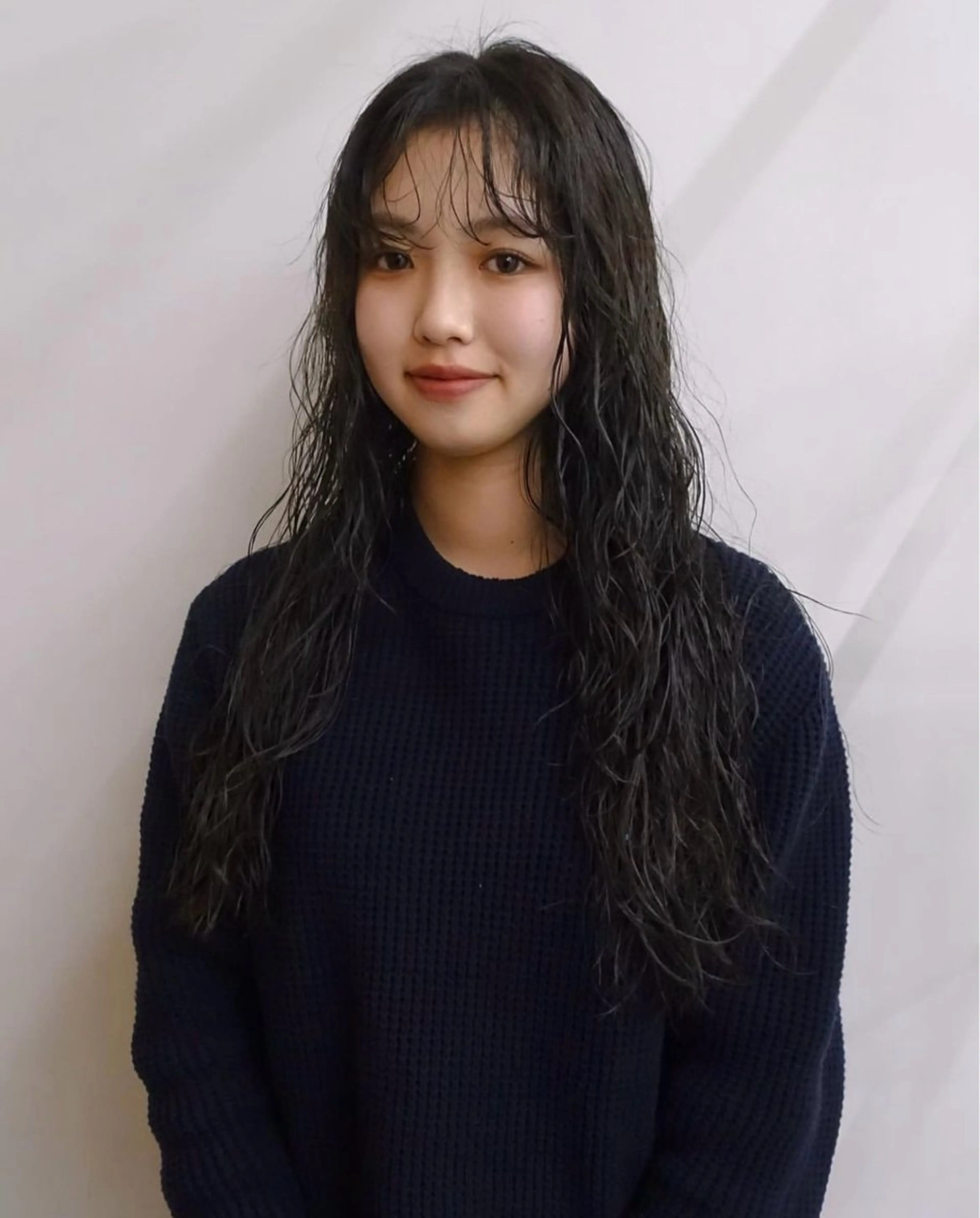 ロング パーマ カットモデル/ ハイトーン/ゆうあのヘアスタイル