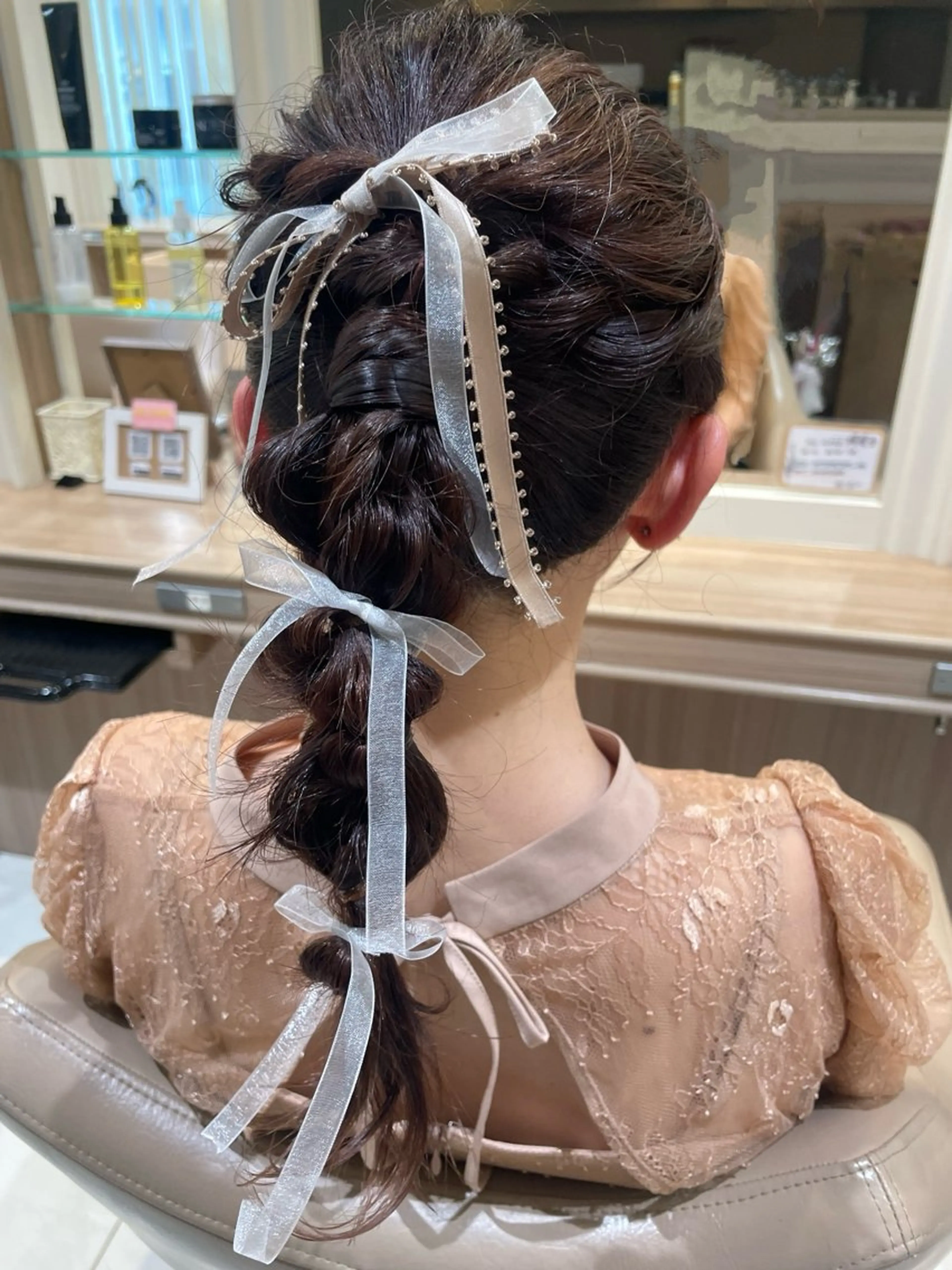 ロング ヘアアレンジ ヘアセット 韓国ヘアメイク🎀/ 縮毛矯正✨山本媛香のヘアスタイル