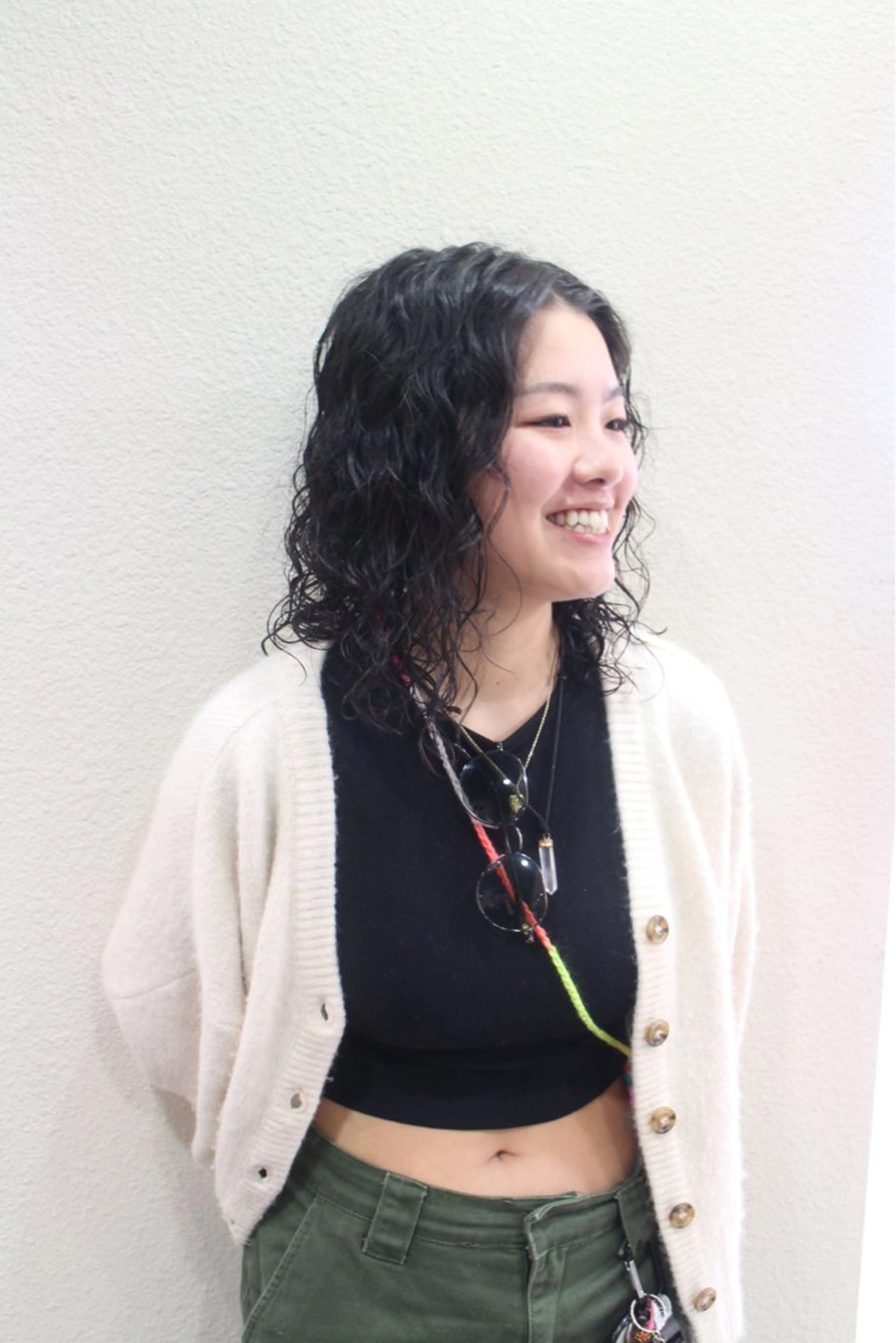 セミロング パーマ セミロングパーマ ボブ カーリーパーマ/ 透明ｶﾗｰ/MIKUのヘアスタイル