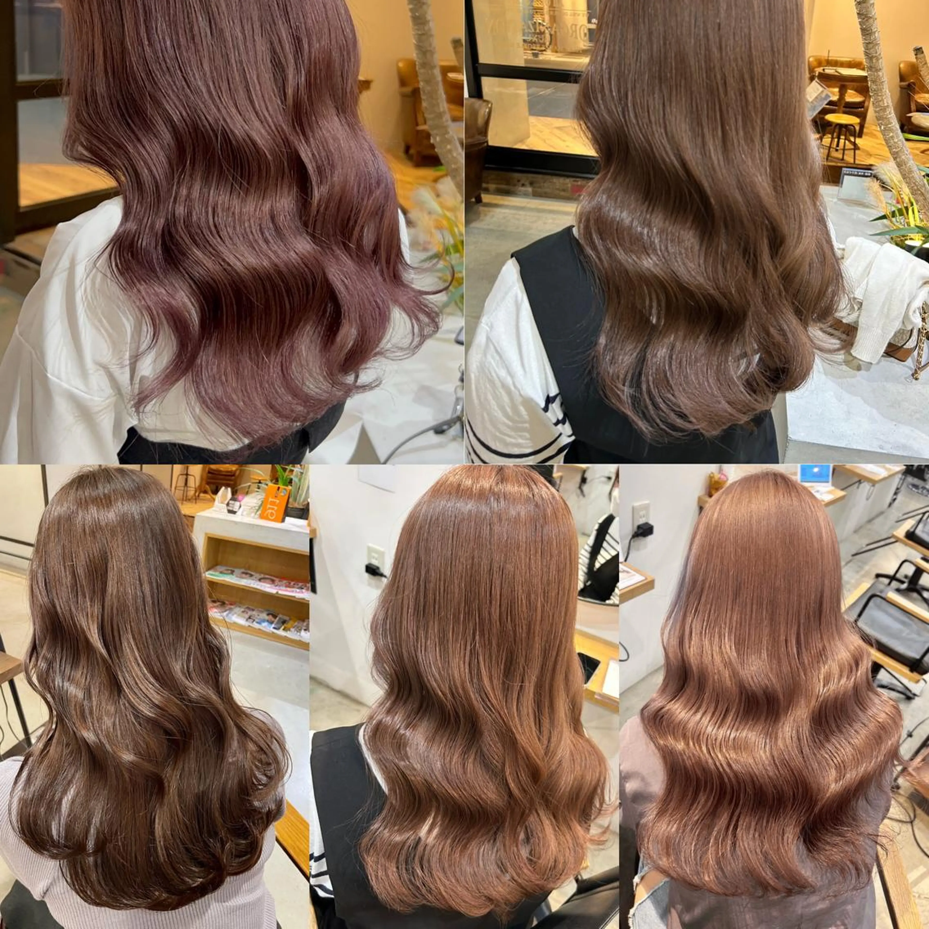 ロング 韓国風ヘア 梅田髪質改善💕 透明感カラーのヘアスタイル