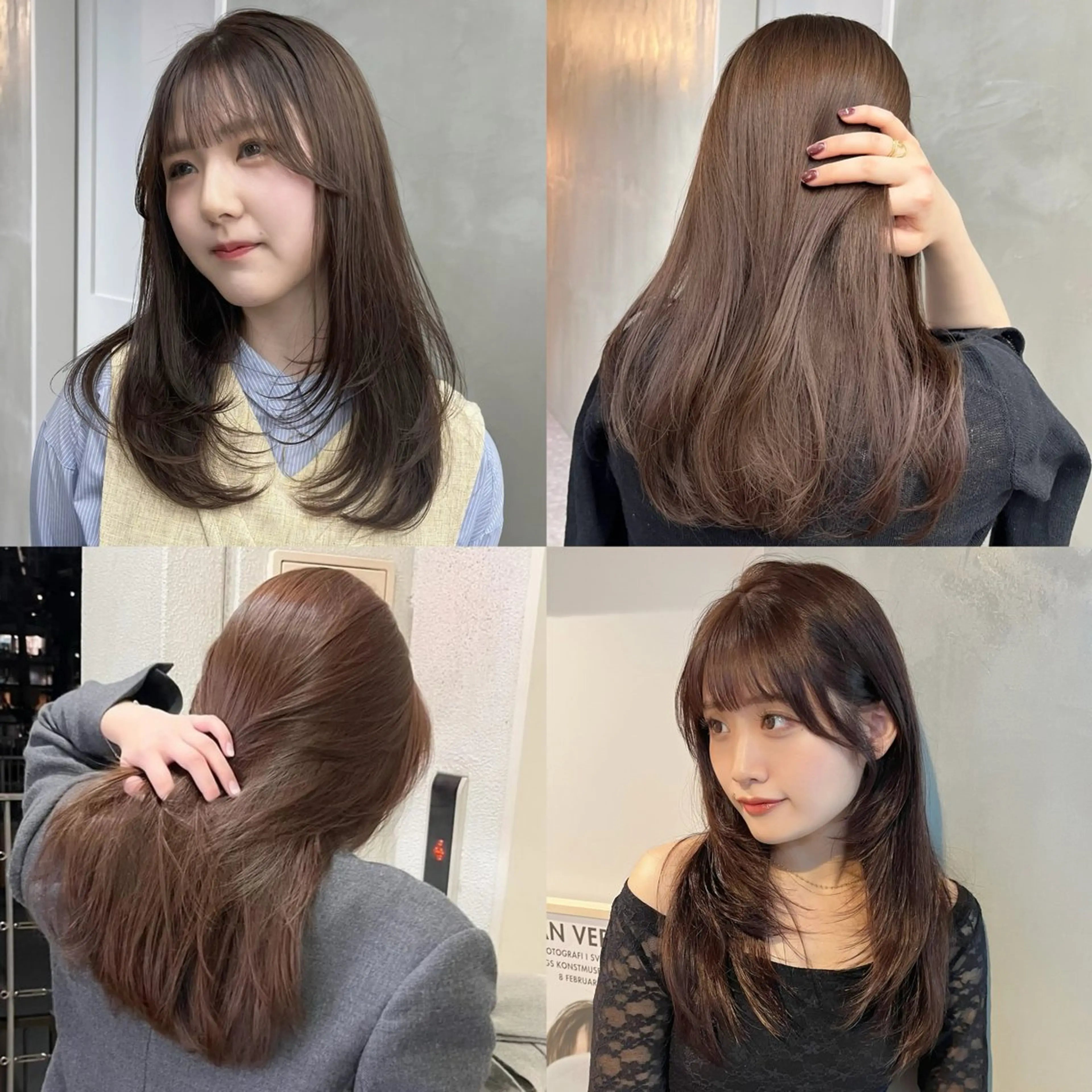 ロング カラー ベージュカラー ブリーチ 透明感カラー ブリーチなしカラー レイヤーカット カット ヘアカラー トリートメント ナツミ/透明感カラー /酸性縮毛矯正のヘアスタイル