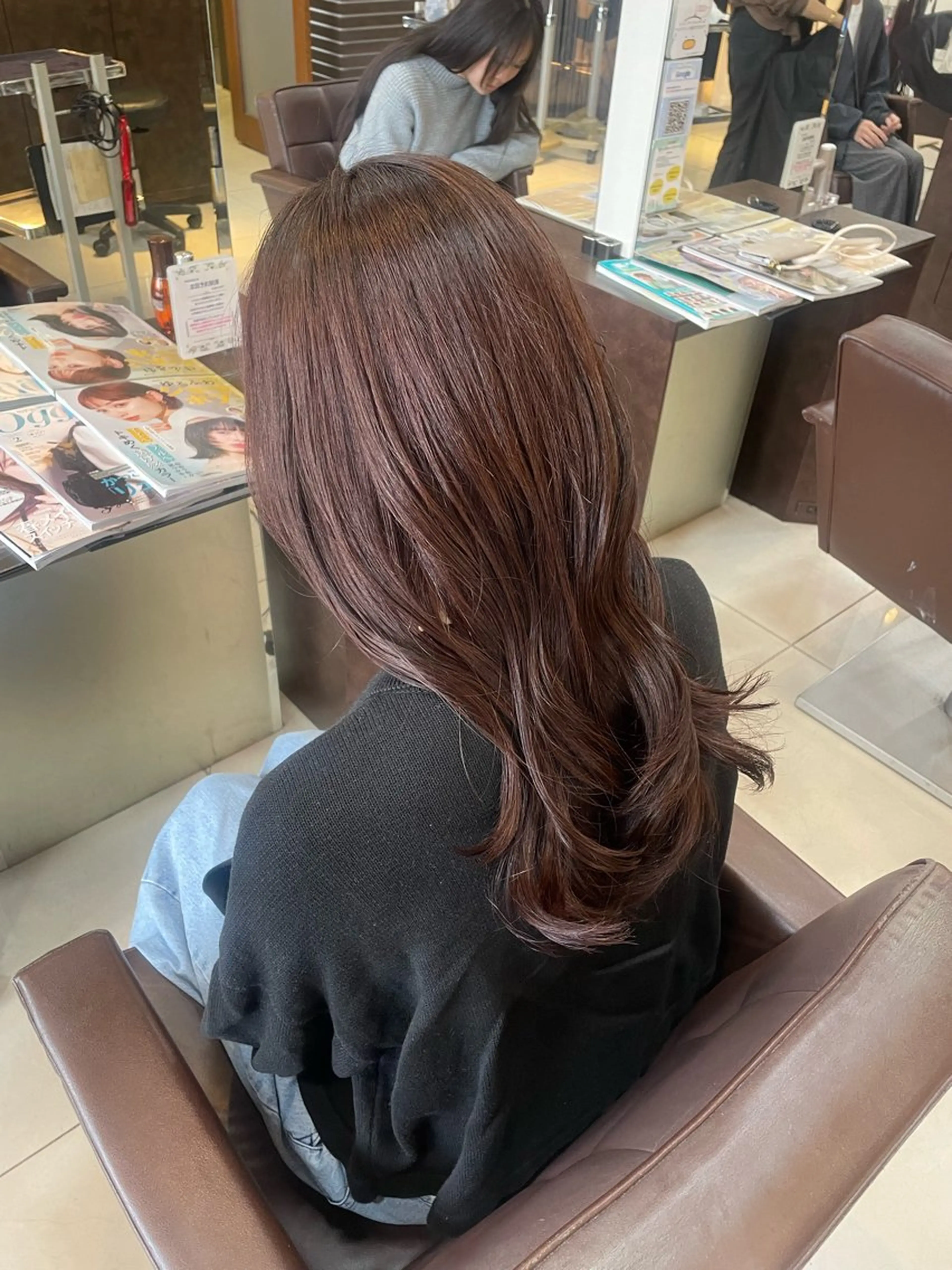 ミディアム カラー 🤎韓国ヘア ベージュ まゆか🤎のヘアスタイル