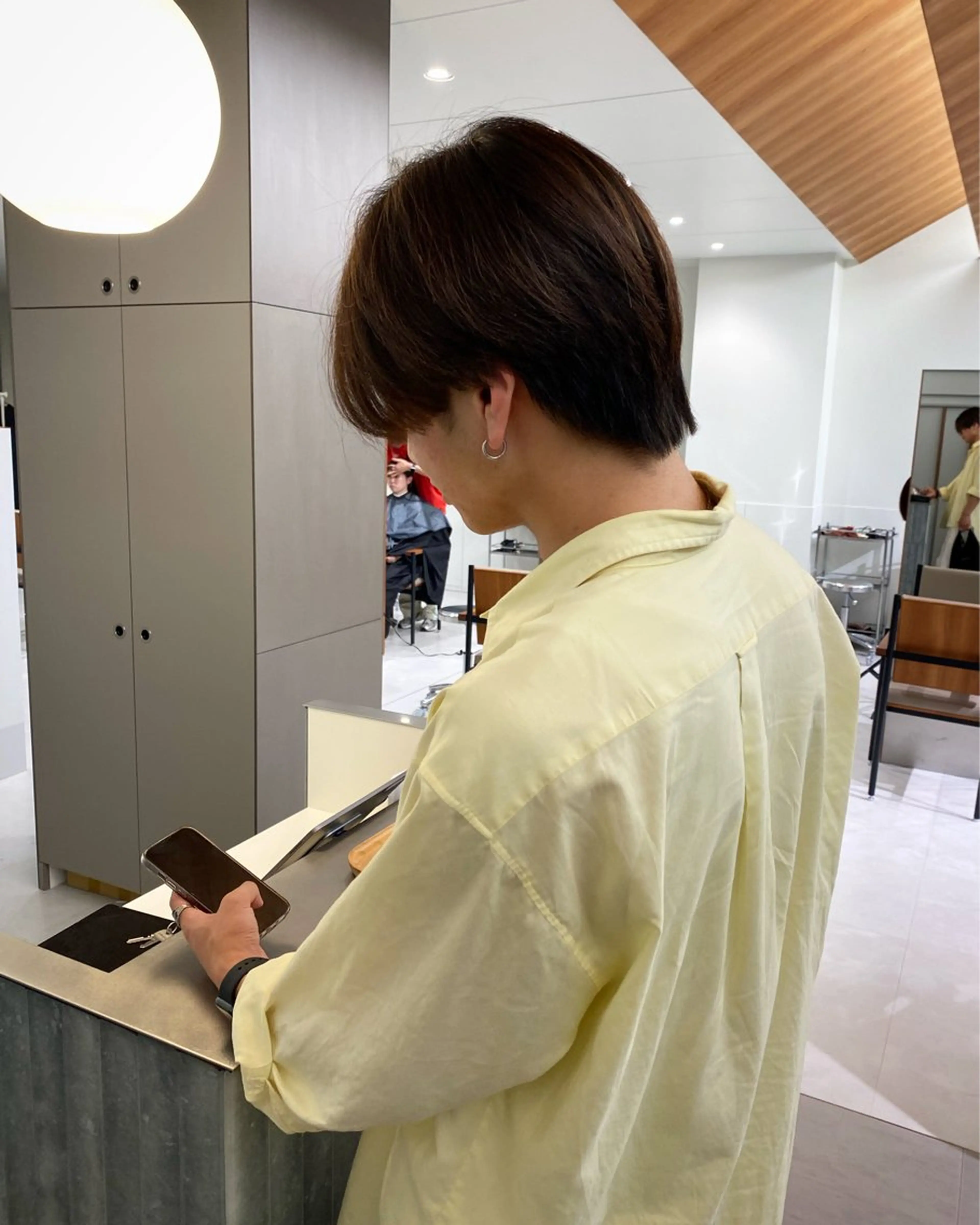 メンズ センターパート カット ヘッドスパ シャドウパーマ 田形清流のヘアスタイル