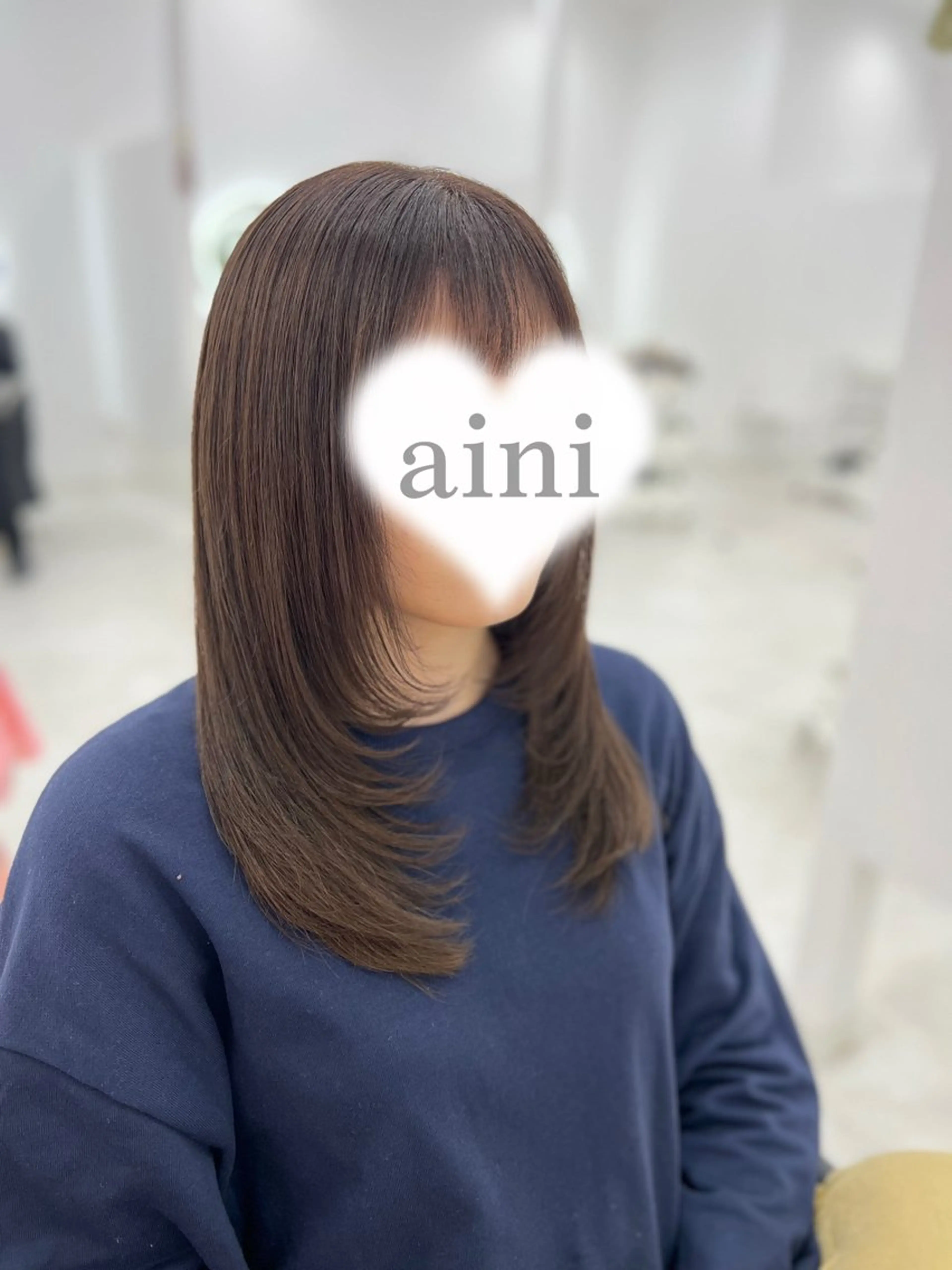 ロング カラー カット ヘアカラー トリートメント ✄﻿aini天王寺 ✄﻿ゆ乃のヘアスタイル