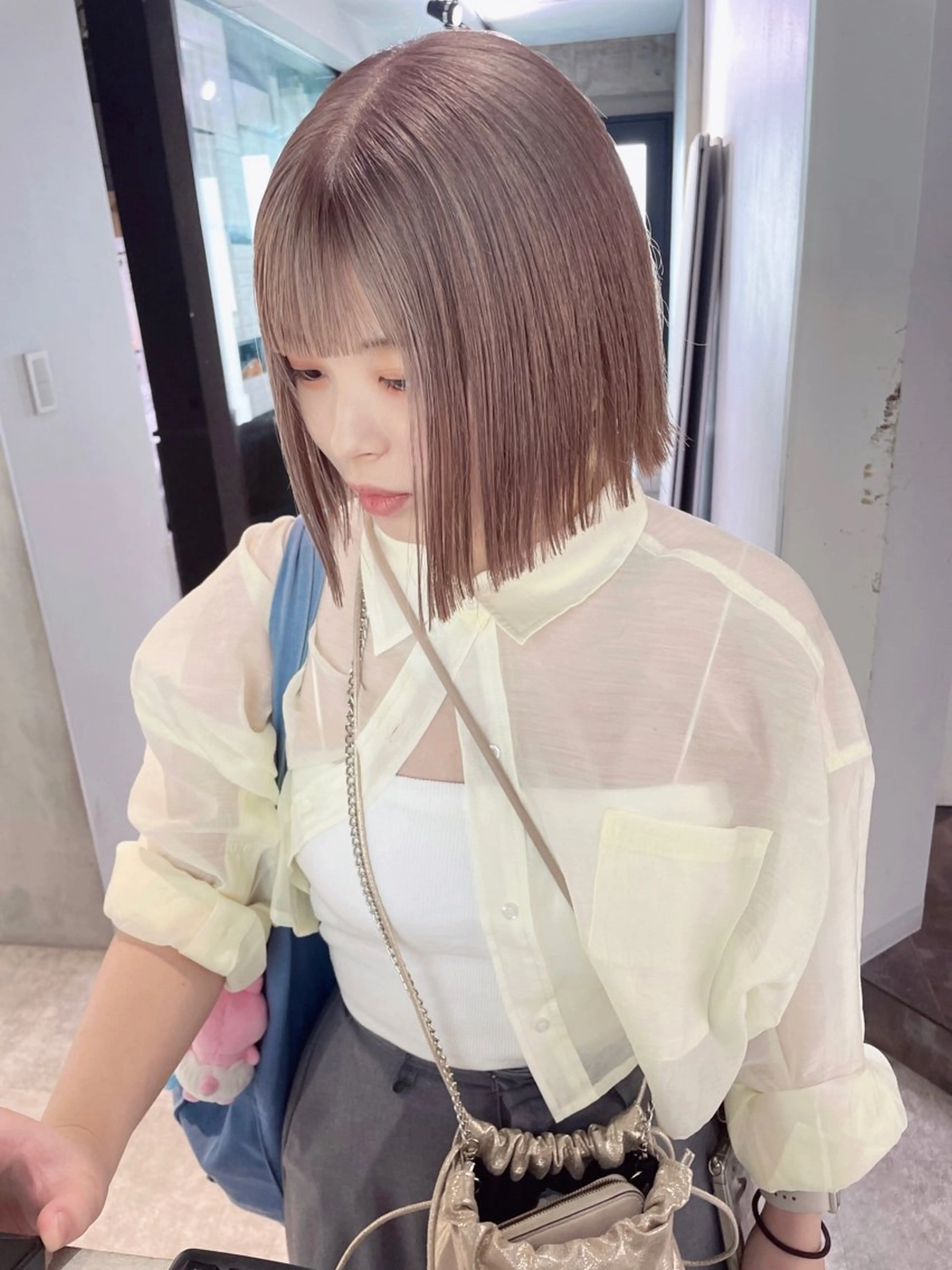 ミディアム カラー ブリーチ ヘアカラー 心斎橋/ブリーチ minamiのヘアスタイル