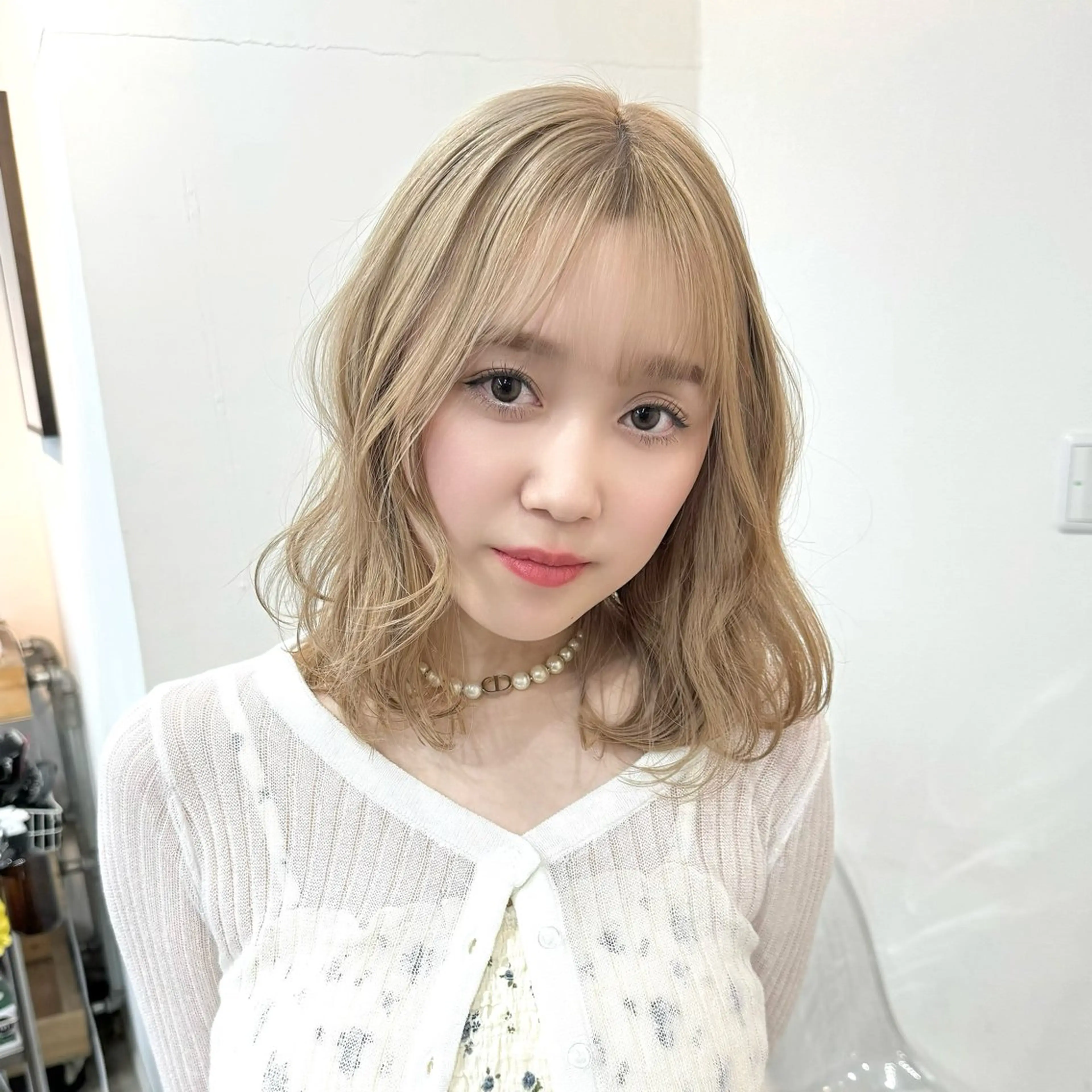 セミロング カラー ヘアカラー トリートメント エクステモデル募集 💗大阪梅田/川上のヘアスタイル