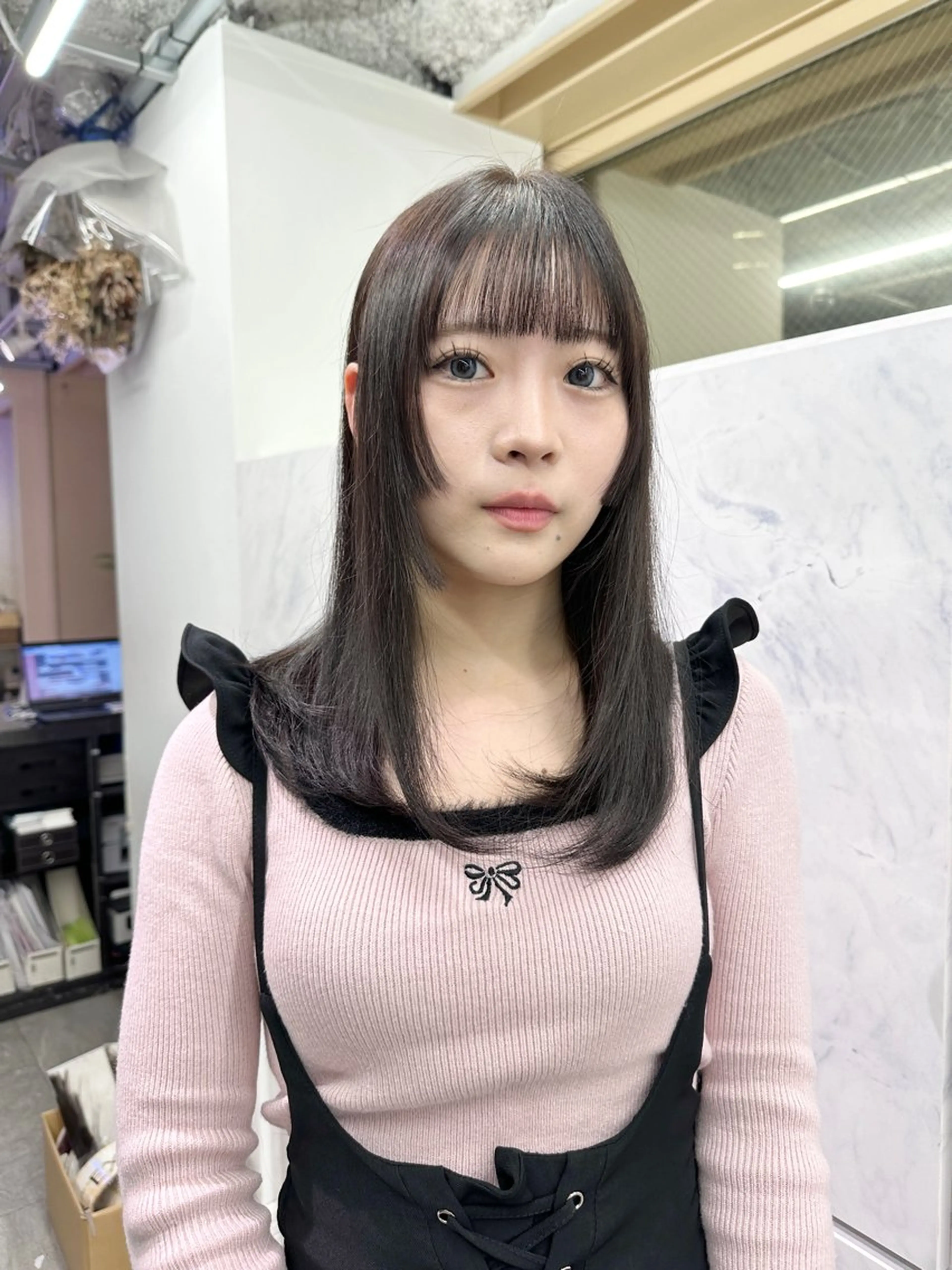 ミディアム カラー カット ヘアカラー トリートメント ❄️💛エクステ ブリーチ❄️yukiのヘアスタイル