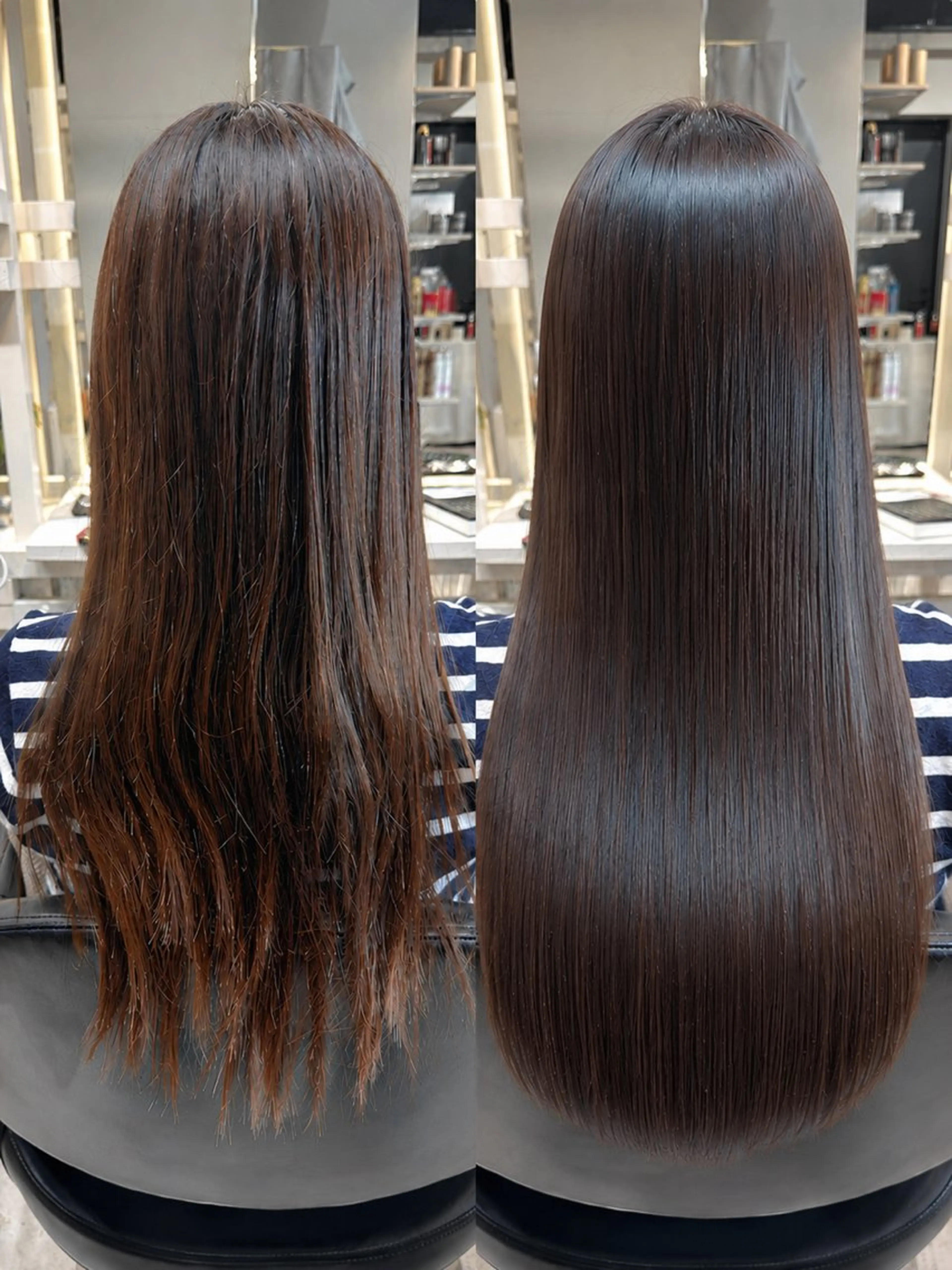 ロング カット 縮毛矯正 トリートメント 恵比寿韓国レイヤー× 艶透明感カラー大場のヘアスタイル