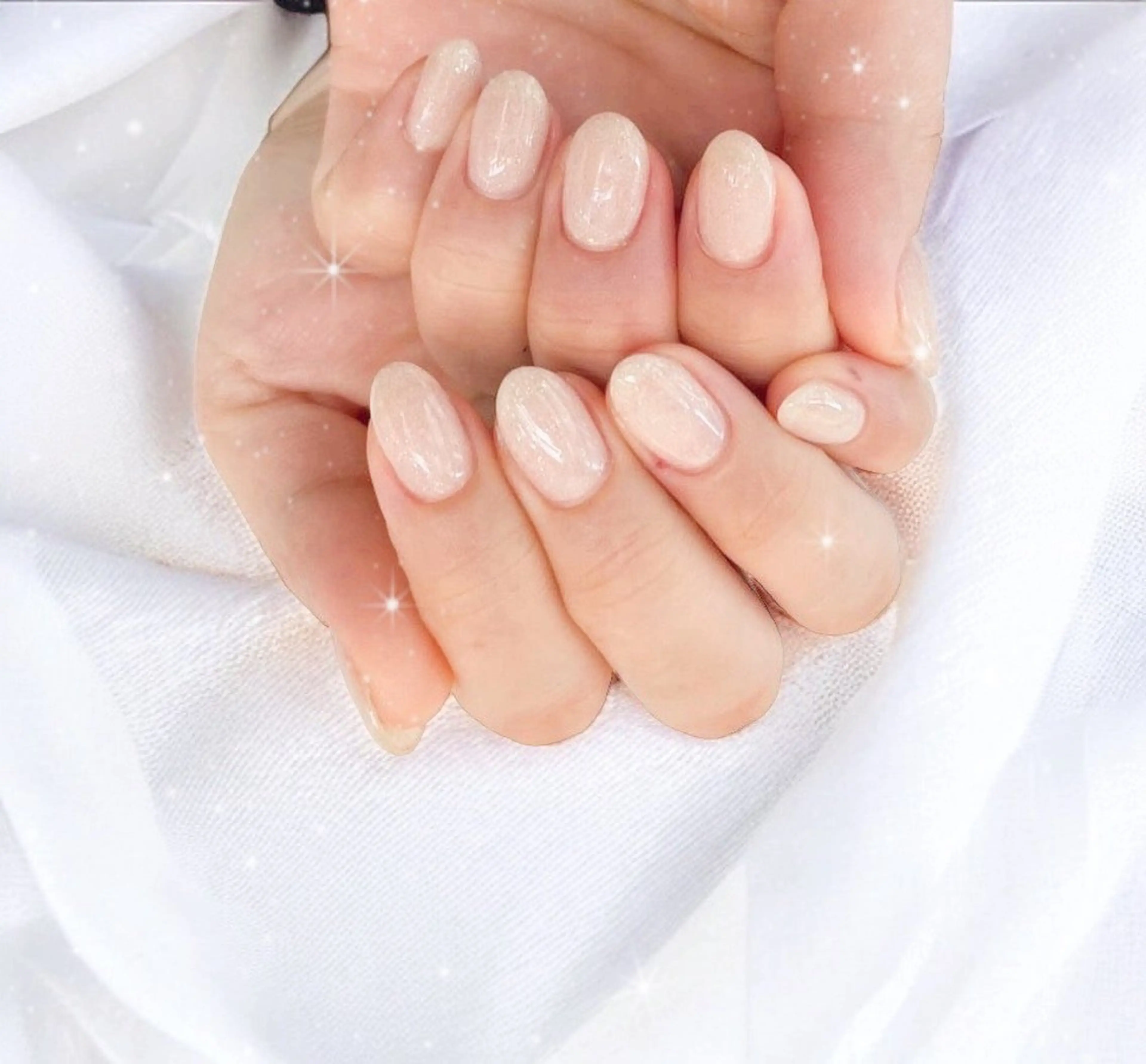 ネイル ホワイト ハンドネイル Best Nail Yu🎀🫧のネイルデザイン