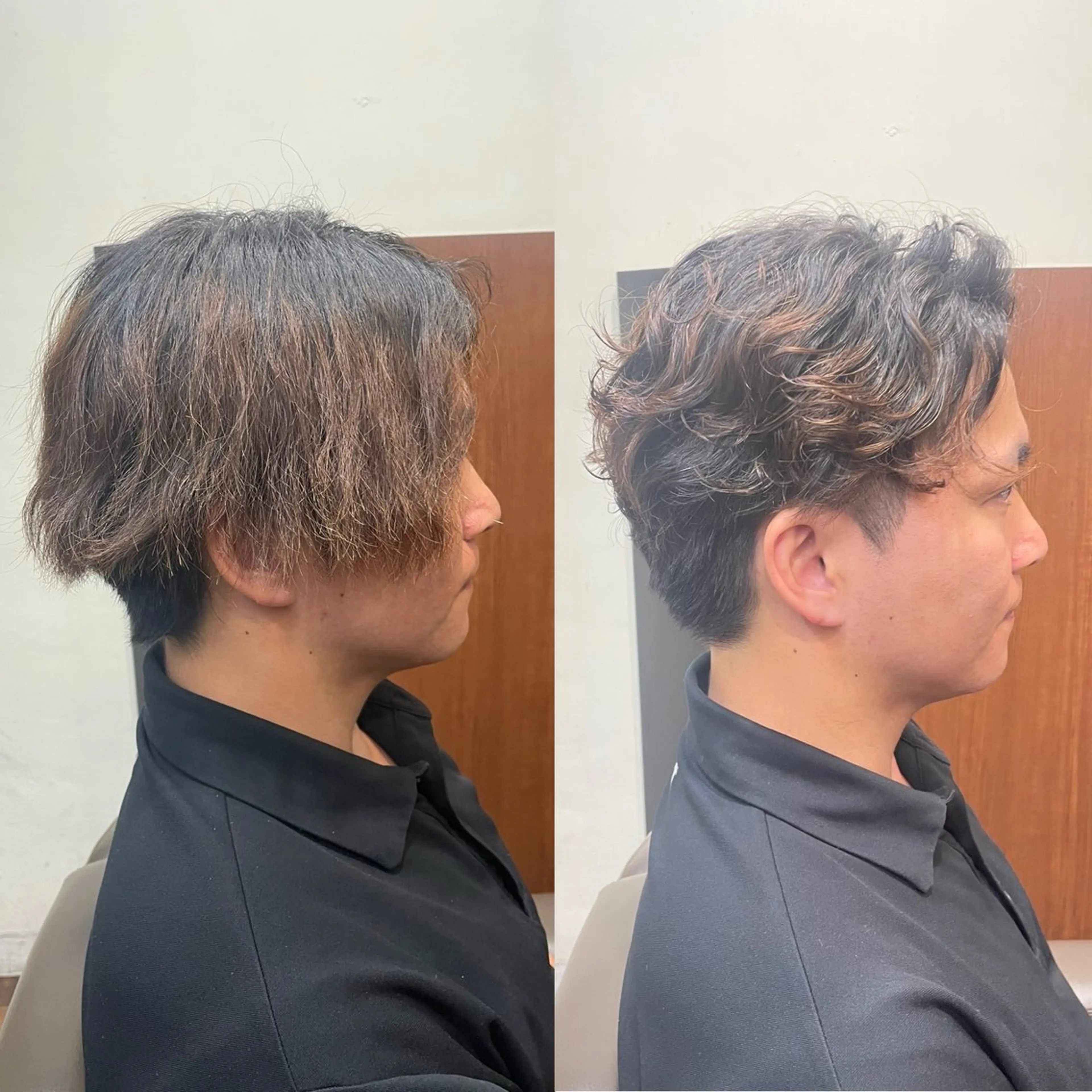 ショート パーマ メンズ カット パーマ 💈トレサンパ 💈金山駅✂︎愛実のヘアスタイル