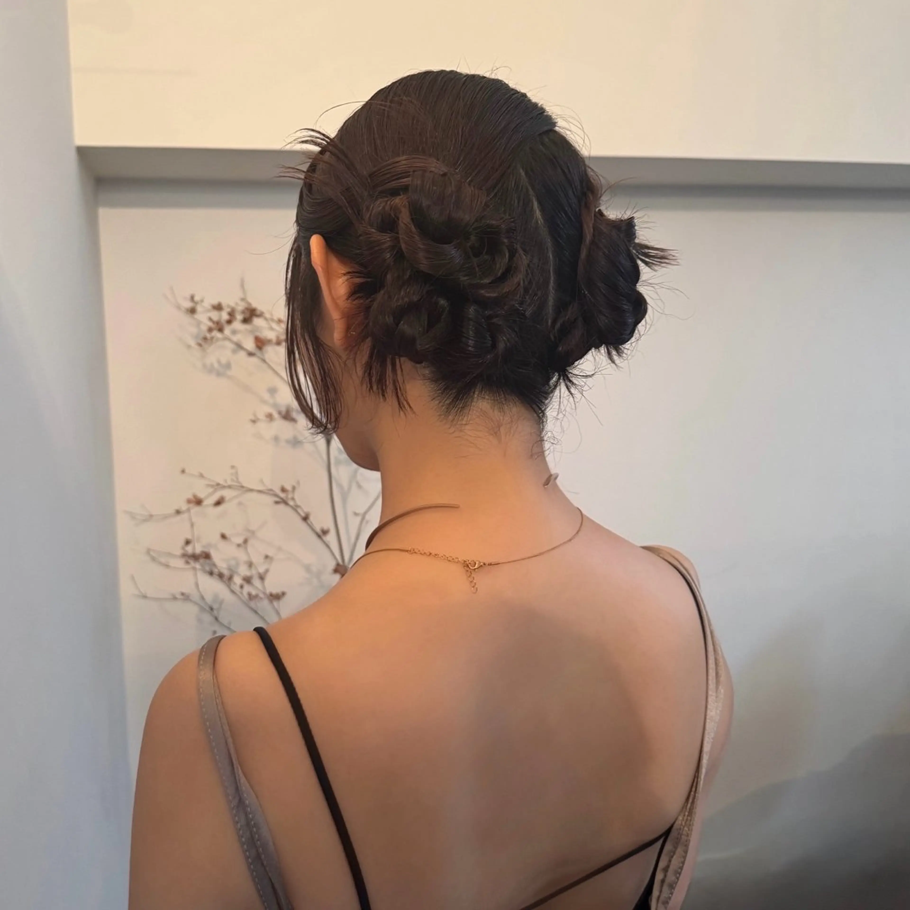 ミディアム ヘアアレンジ ヘアセット shin enom yuukaのヘアスタイル