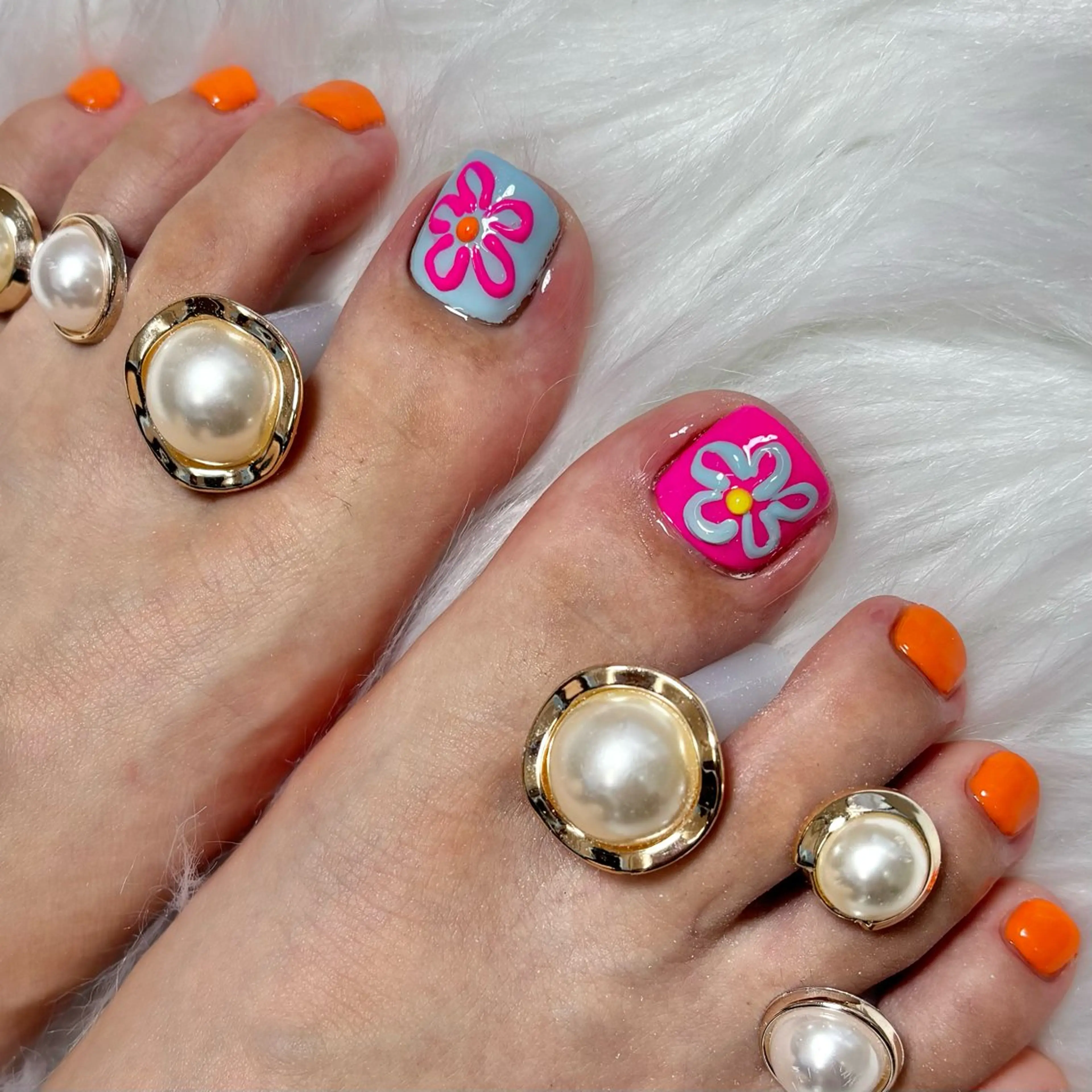 ネイル フラワーネイル ニュアンスネイル フットネイル NAILSALON en+沖縄市美原のネイルデザイン