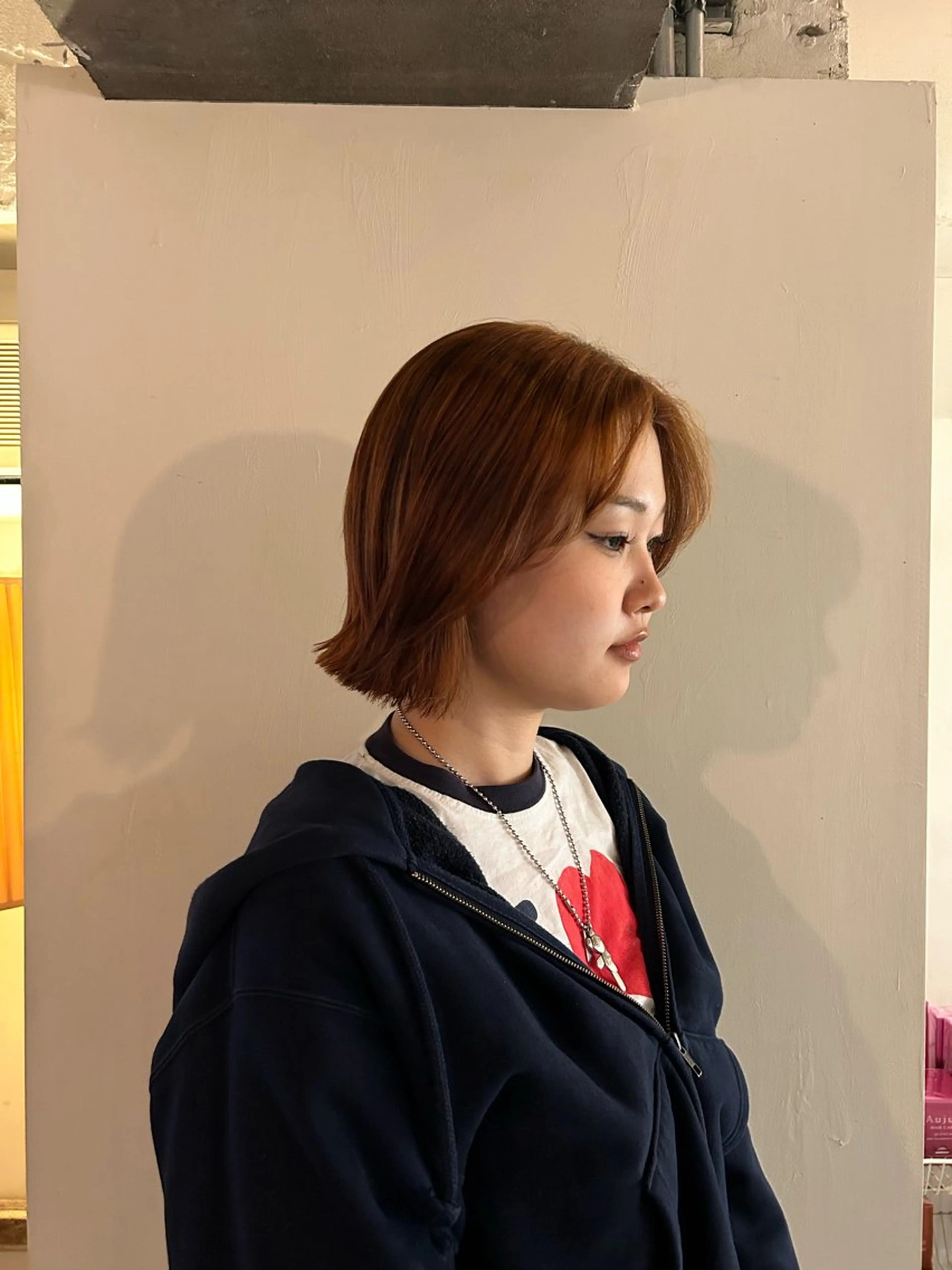 ミディアム 切りっぱなしボブ ボブ ORe'S HAIR BE　GLaDまなみのヘアスタイル