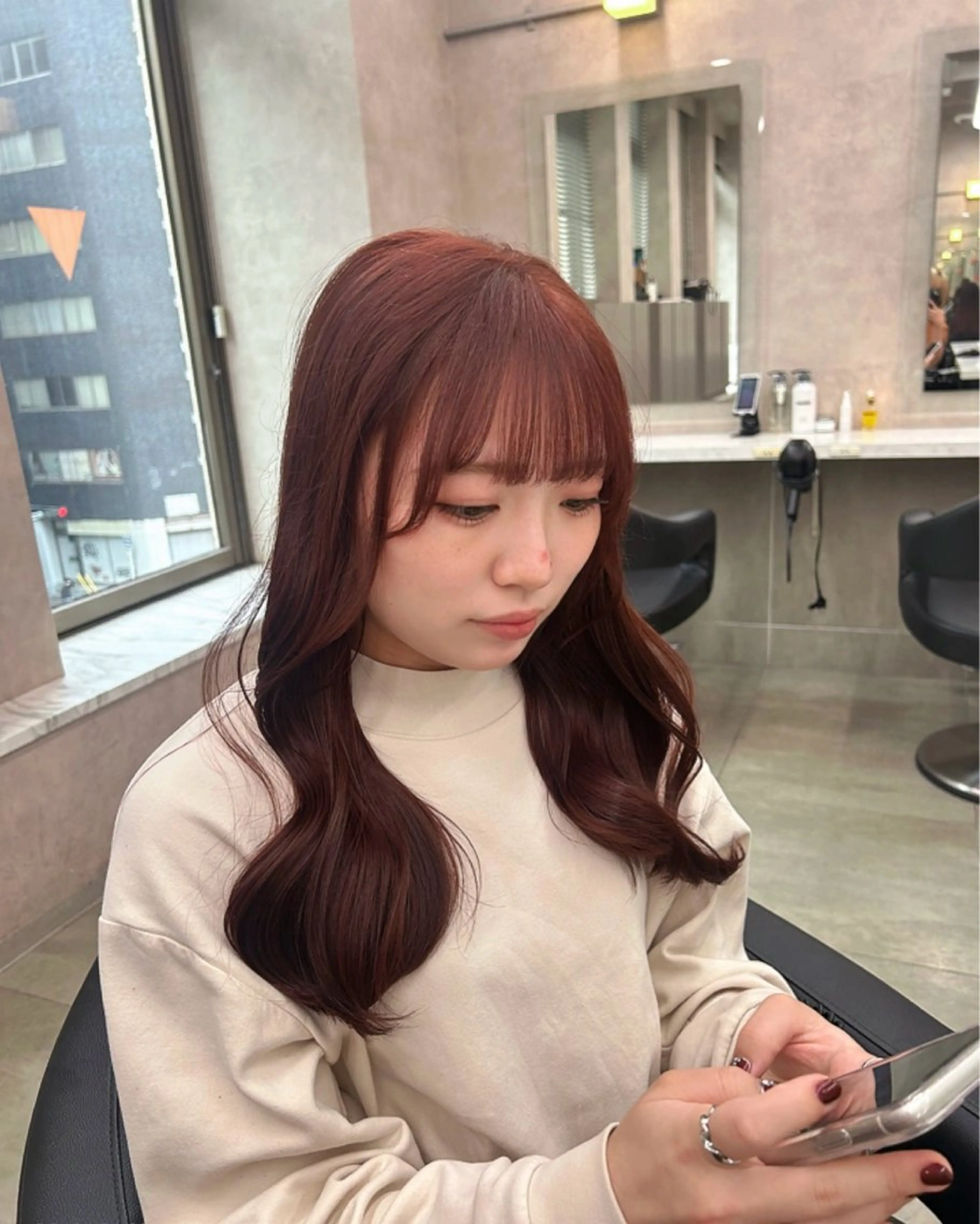 カラー 透明感ベージュ🤎 ナチュラルレイヤーのヘアスタイル