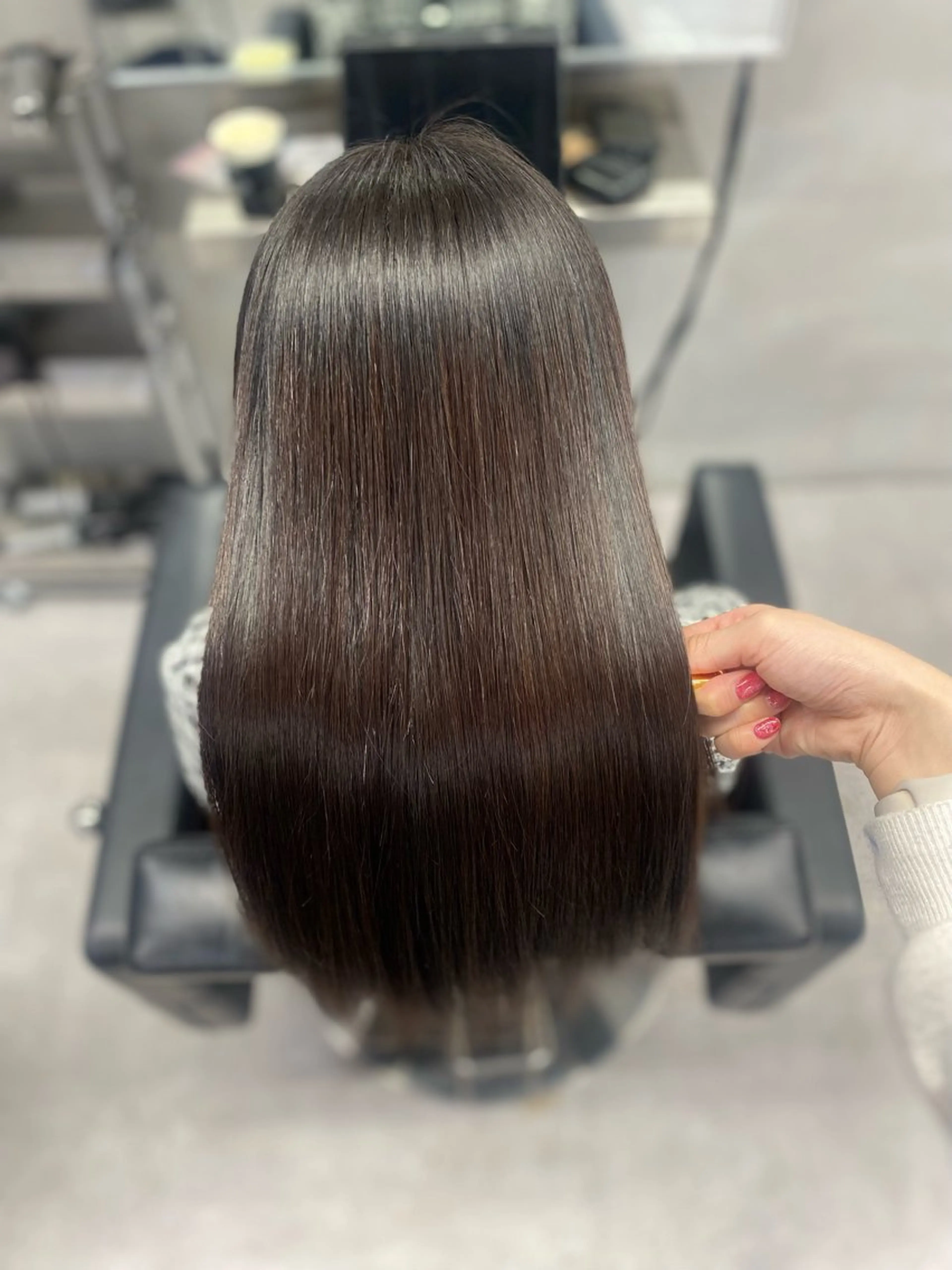 セミロング 縮毛矯正 カット 縮毛矯正 トリートメント 艶髪/縮毛矯正 🫧辻野海羽のヘアスタイル