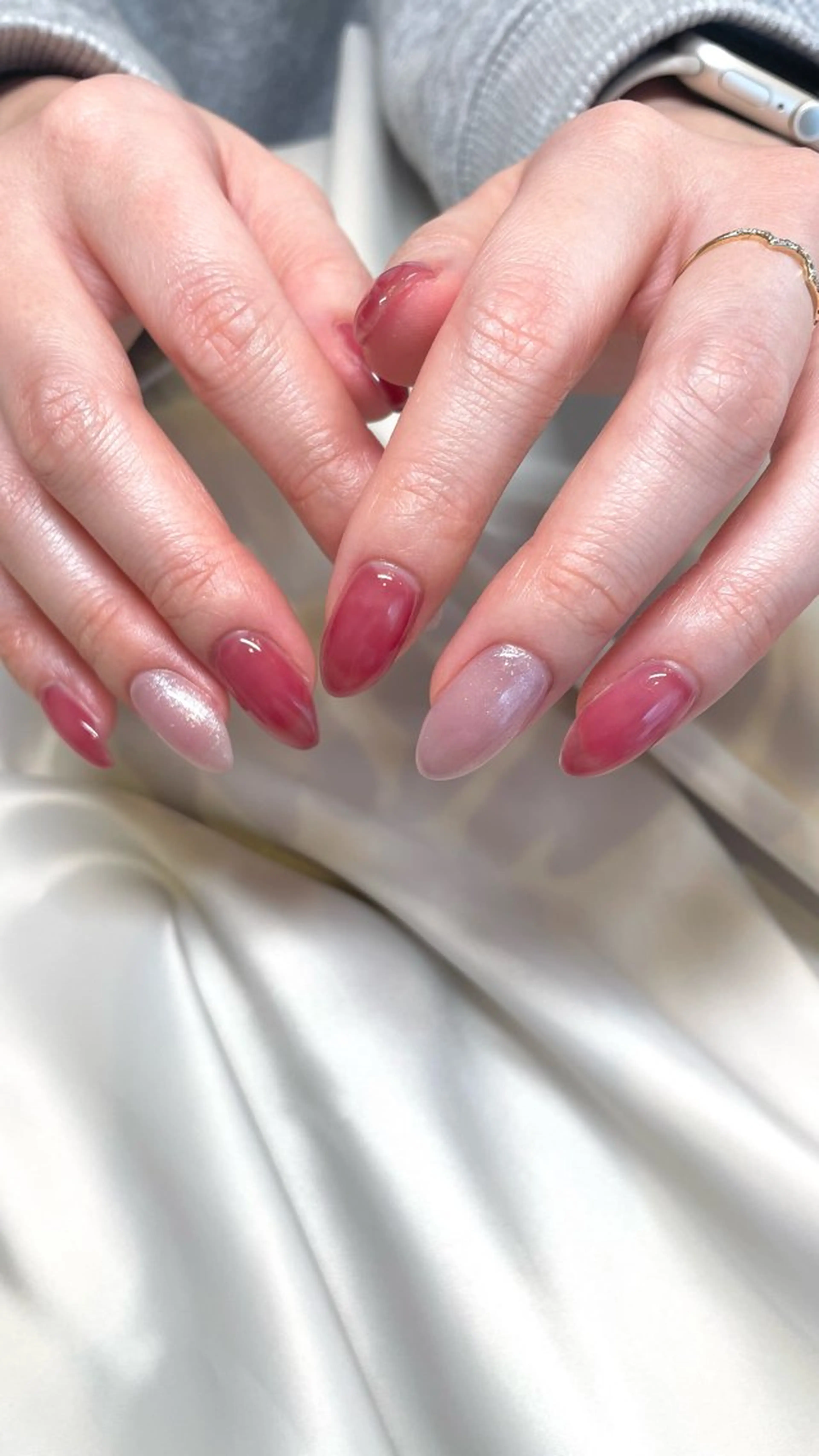 ネイル マグネットネイル ビー玉ネイル ハンドネイル ui nailのネイルデザイン