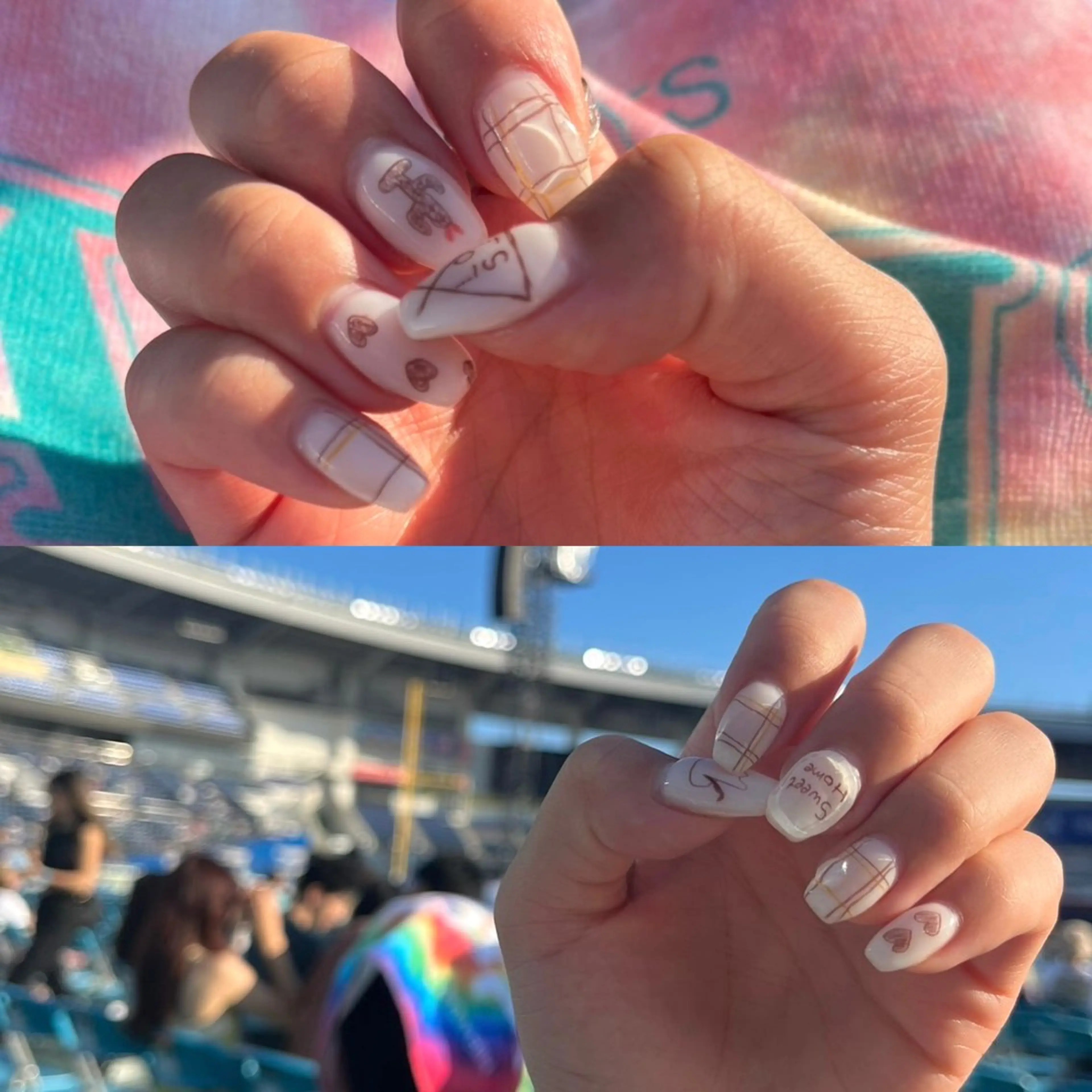 ネイル チークネイル フラッシュネイル ジェルネイル ハート ラメ(グリッター) ハンドネイル Sugar. ひかり໒꒱˚.*のネイルデザイン