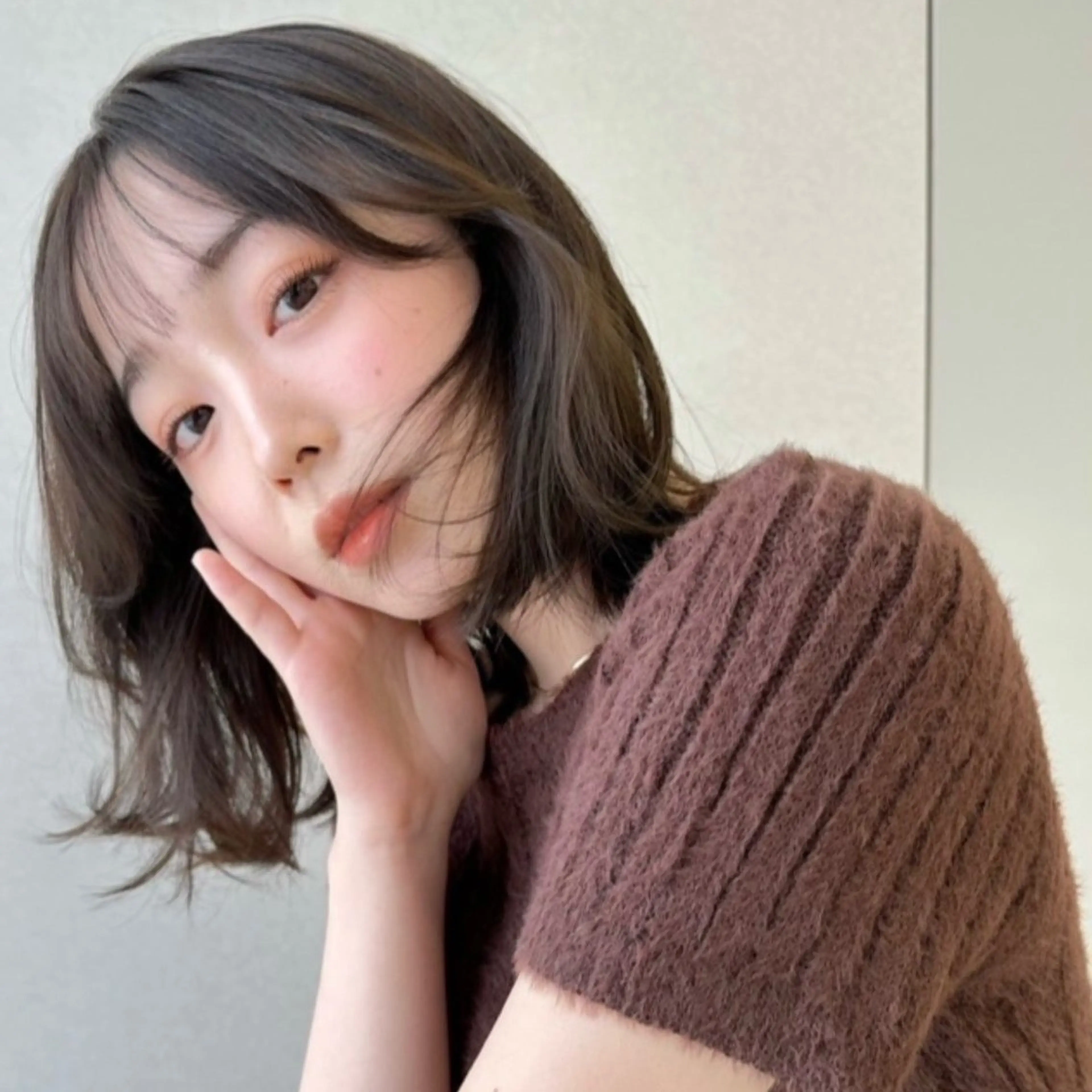 ミディアム カラー トリートメント 前髪/似合わせカット COA こも.のヘアスタイル