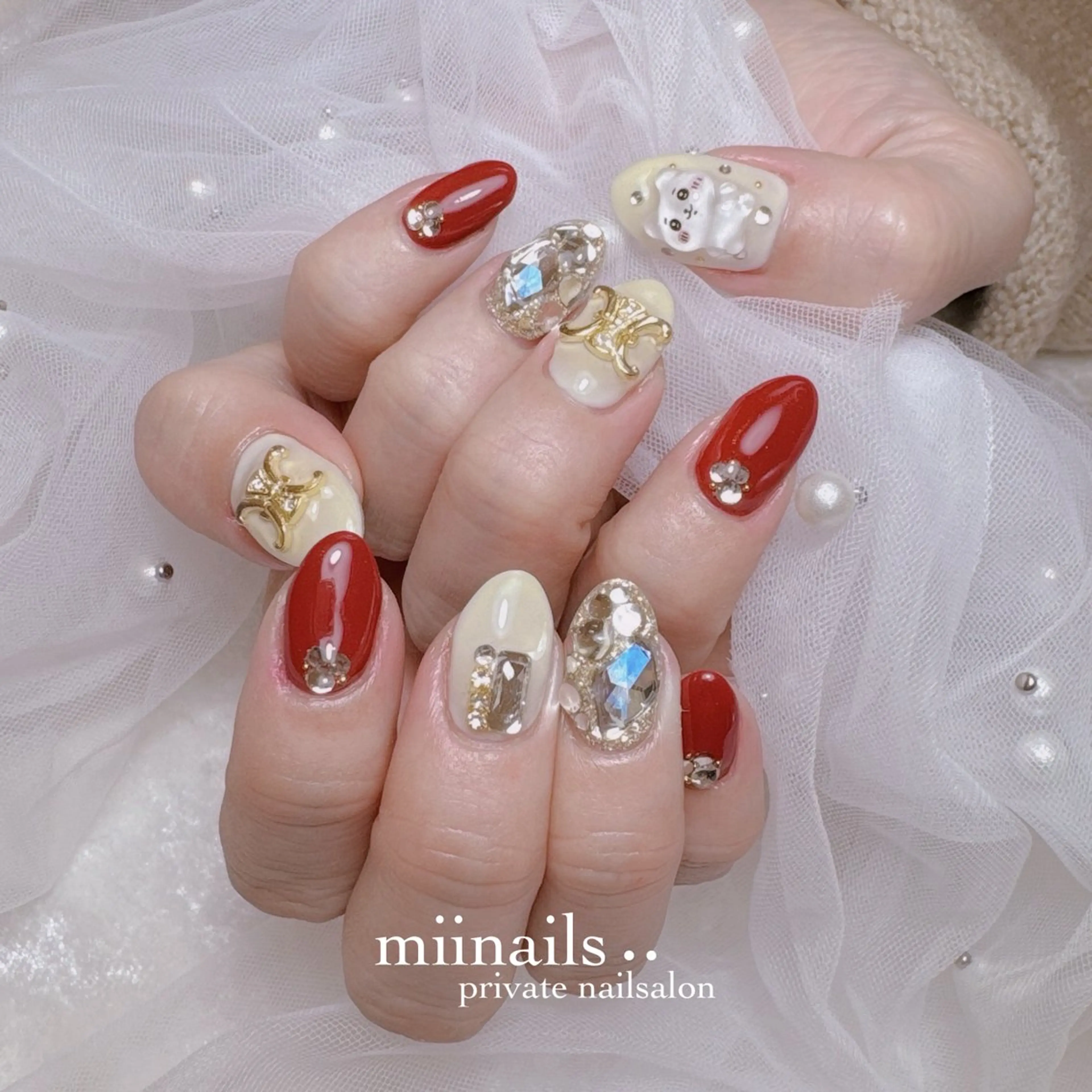 ネイル 韓国ネイル ワンホンネイル ハンドネイル nailsalon miinailsのネイルデザイン