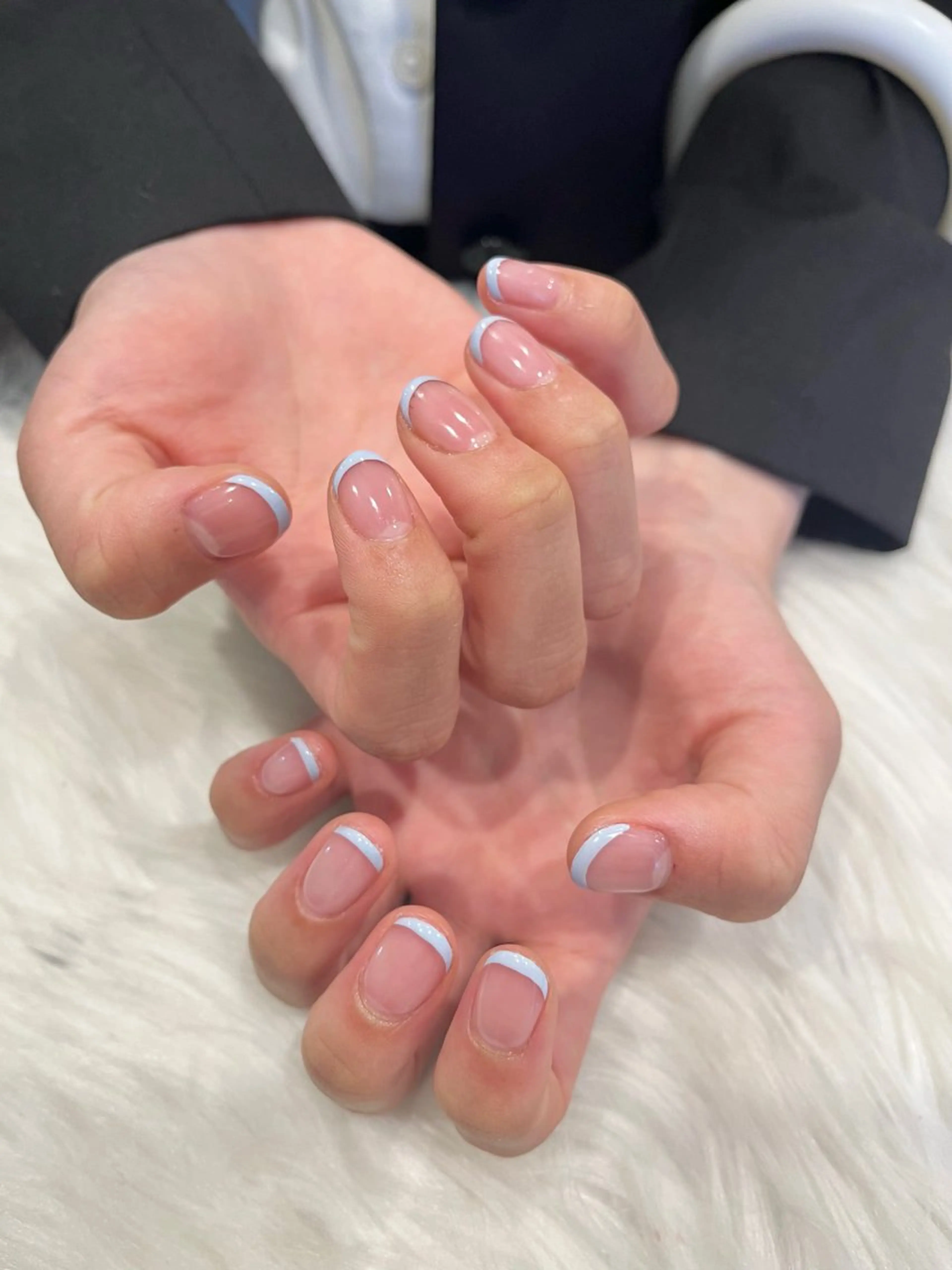 ネイル フレンチネイル パステルネイル ショートネイル ハンドネイル Nobady_ Kotonoのネイルデザイン