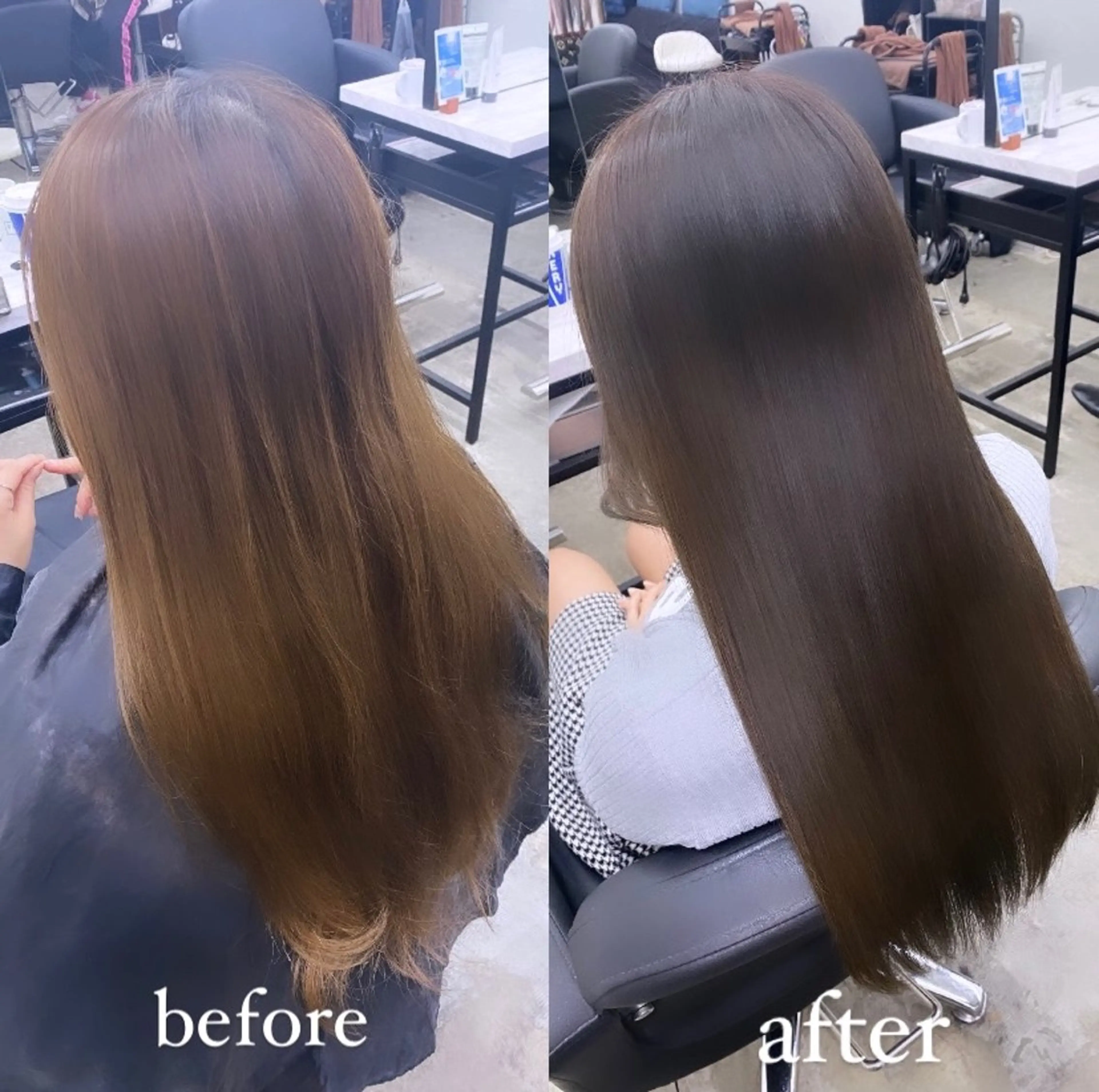 ロング カラー アッシュ アッシュブラウン ブラウンカラー 髪質改善 トリートメント 艶ハイトーン特化 tatsuのヘアスタイル