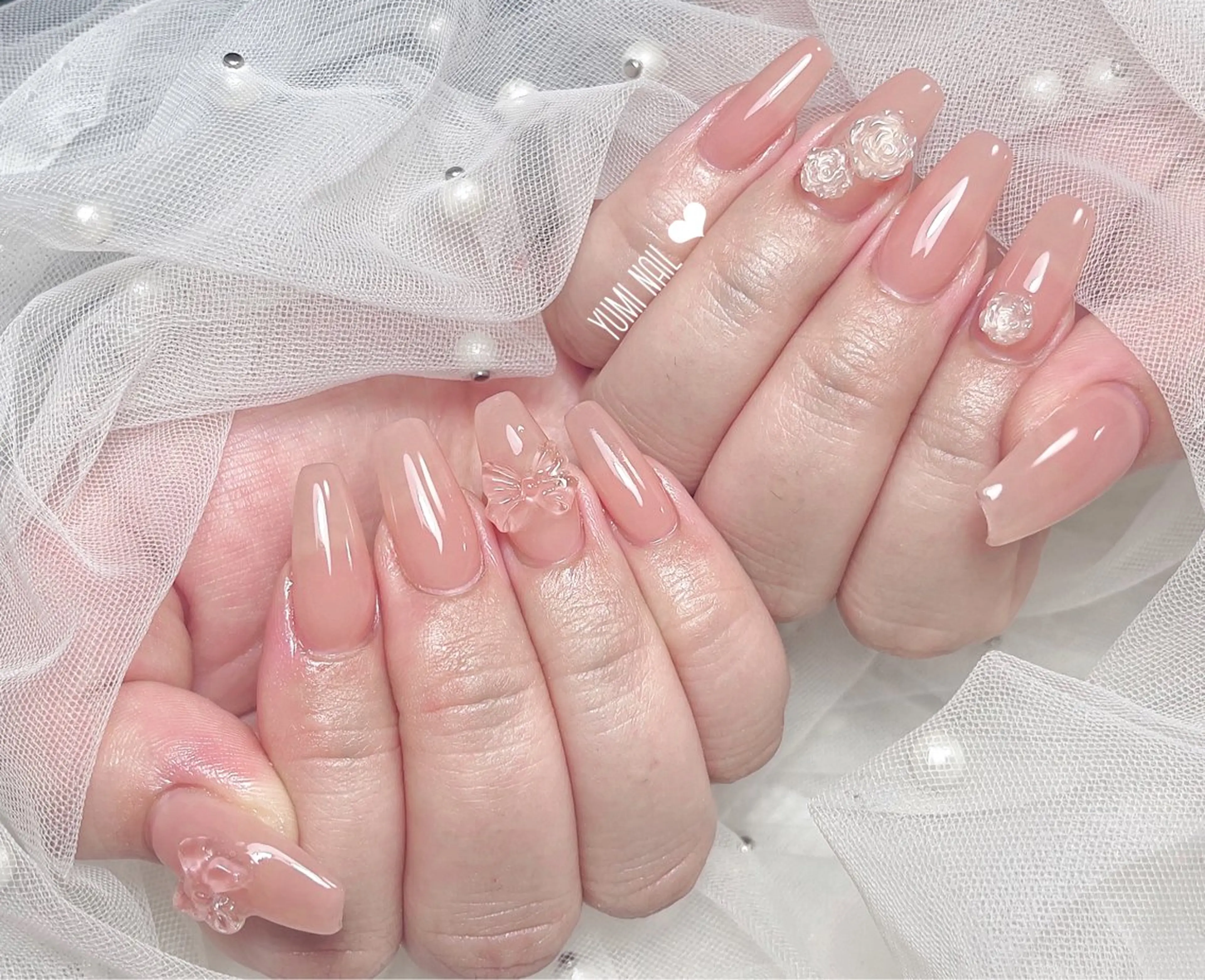 ネイル 𝐲𝐮𝐦𝐢🎀 長さ出しデザイン専門のネイルデザイン