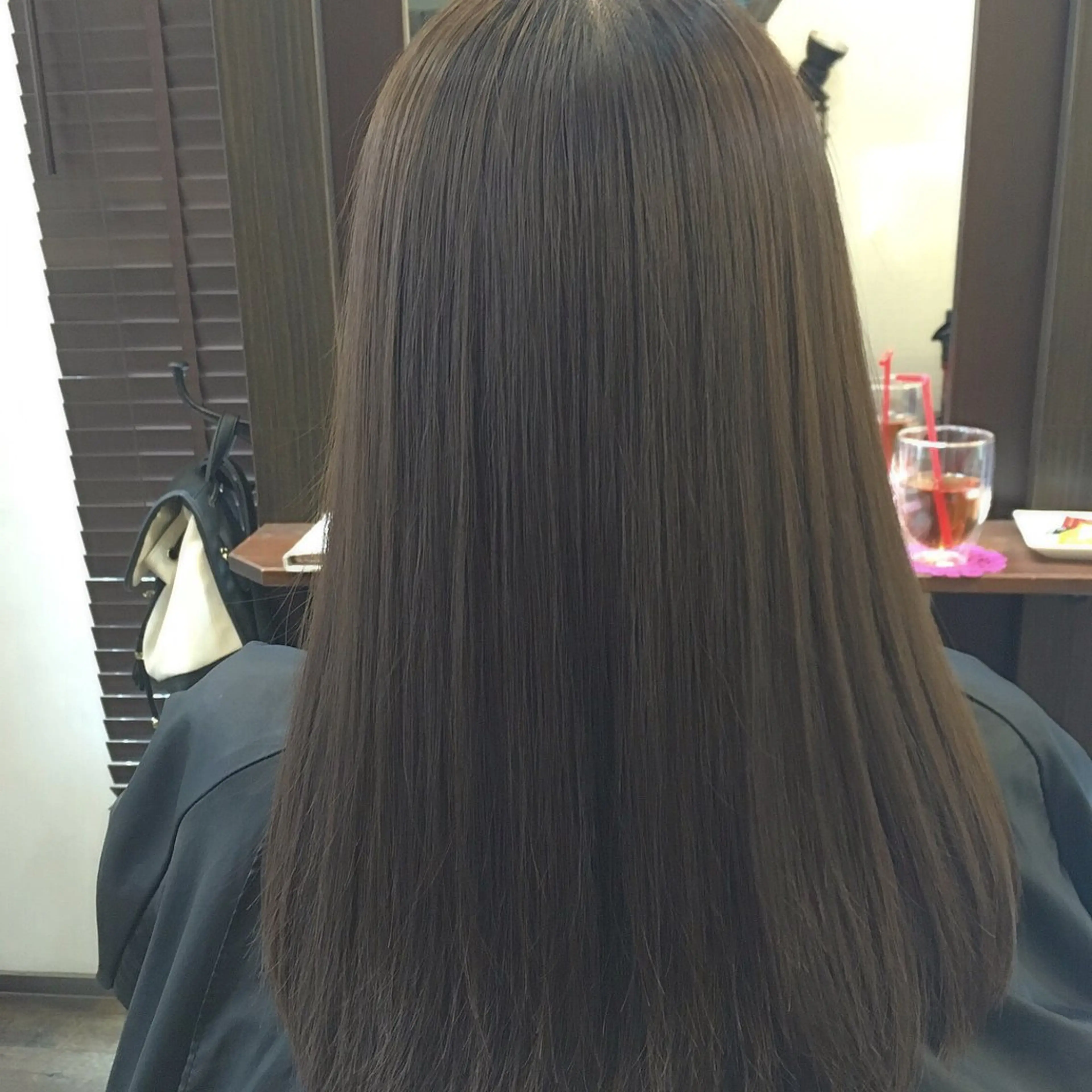 ロング カラー パーマ ブルーカラー ブルージュ ストレートパーマ カット 縮毛矯正 トリートメント Re-PEP 大城のヘアスタイル