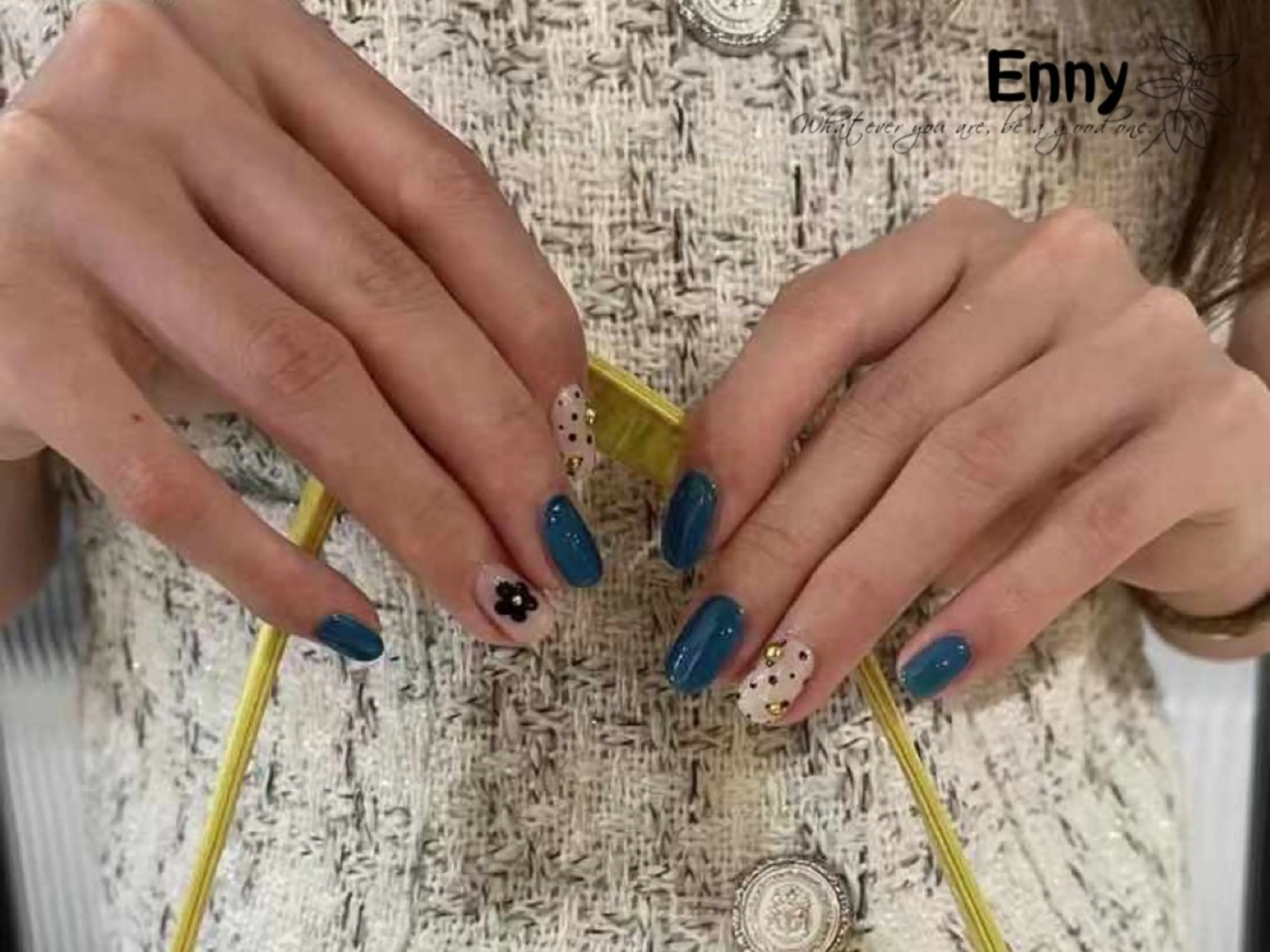 ネイル チークネイル 長さ出し フットネイル フレンチネイル ガラスフレンチ Nailsalon Ennyのネイルデザイン