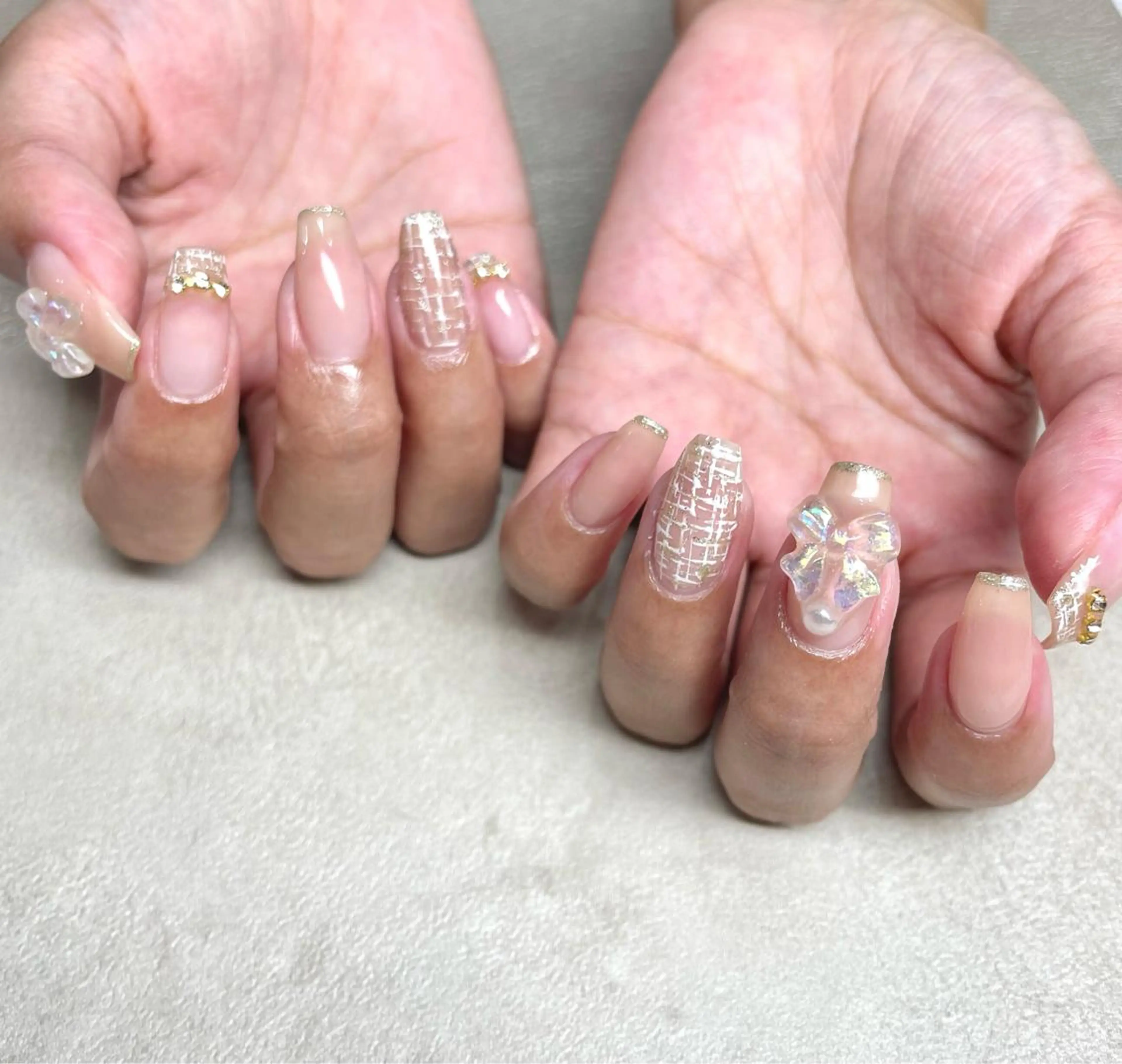 ネイル ツイードネイル ハンドネイル フットネイル with hues所属・with hues AYAのネイルデザイン