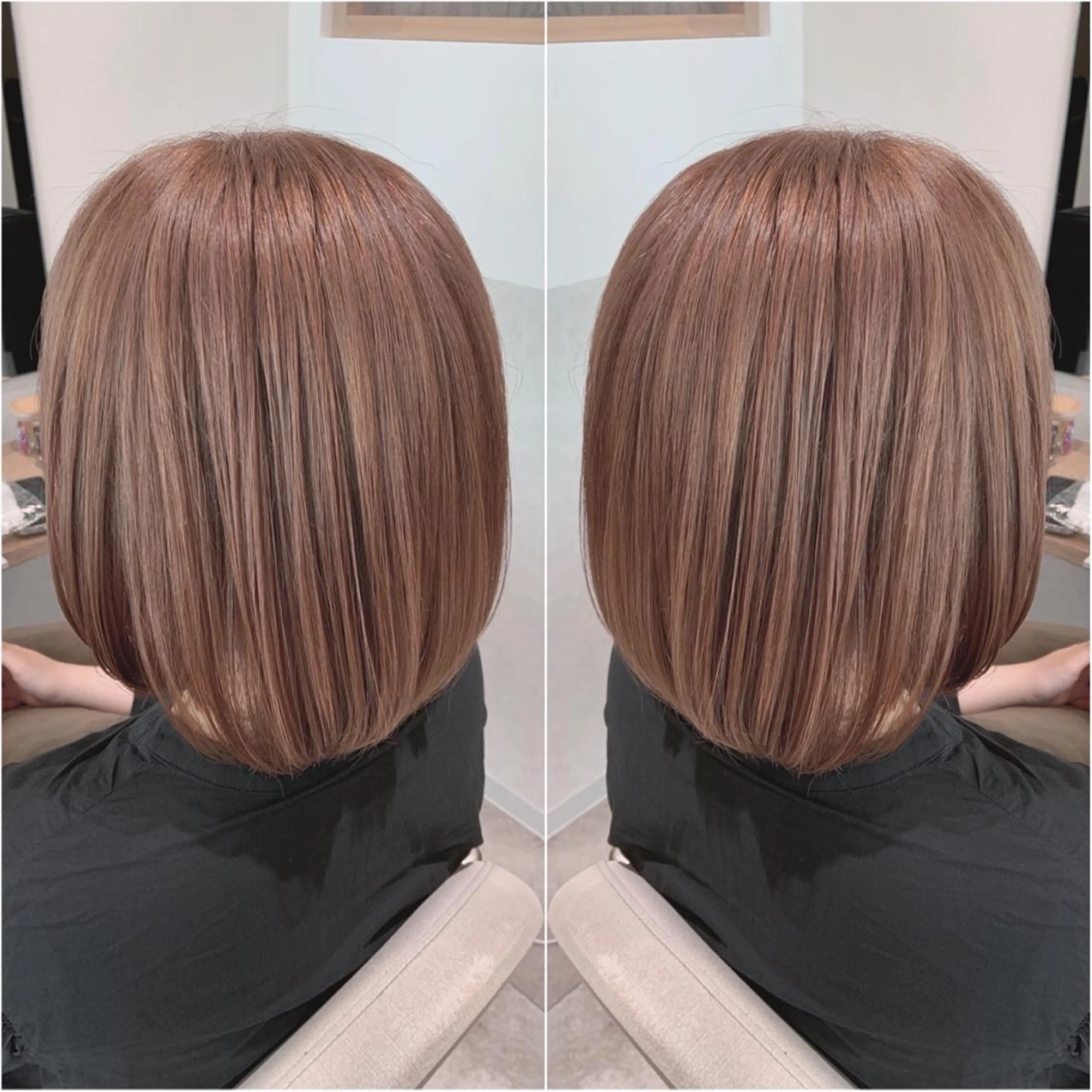 ショート カラー ヘアアレンジ ブリーチ ピンクカラー 韓国hair🦋 Nanaのヘアスタイル