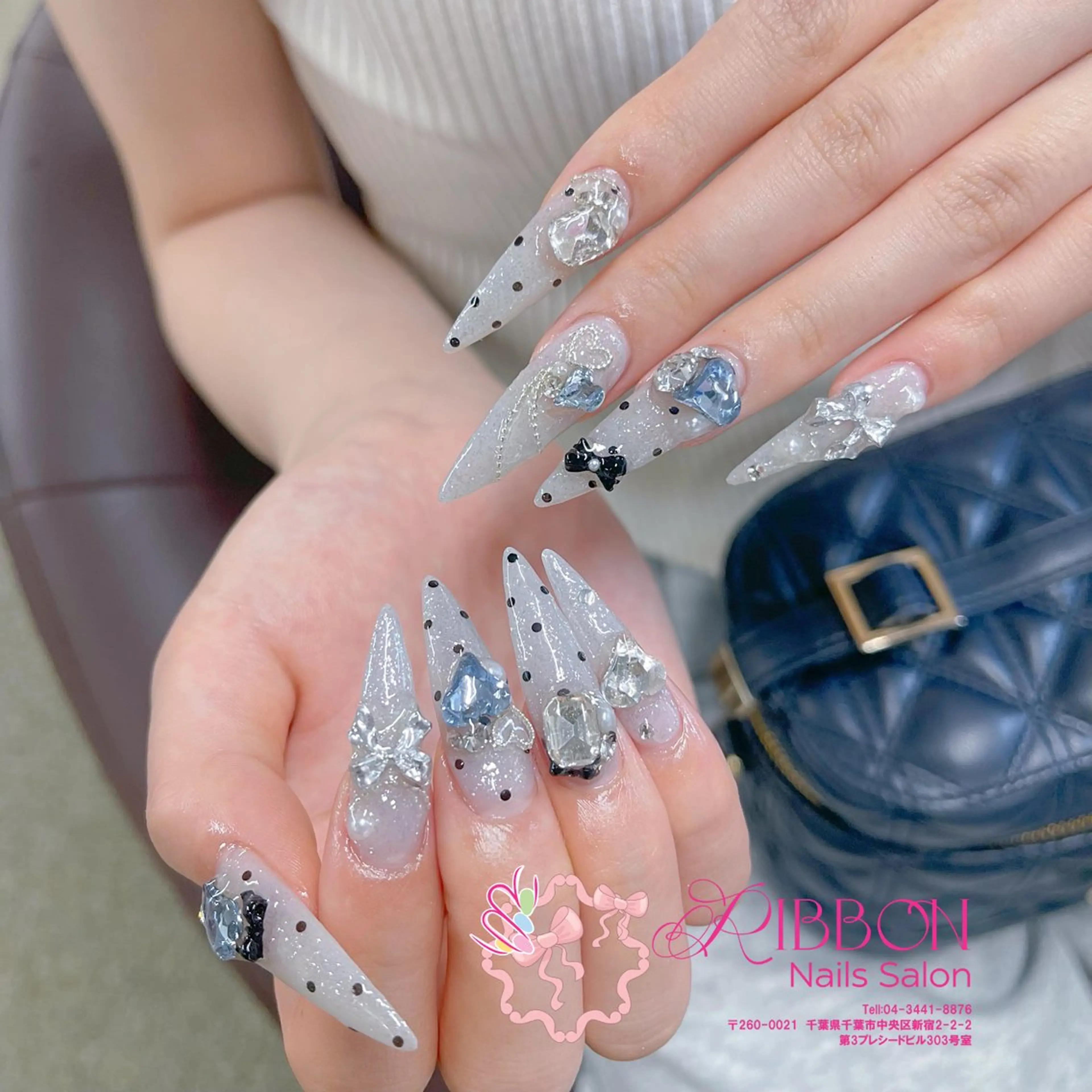 ネイル フレンチネイル ジェルネイル マグネットネイル 持ち込み ニュアンスネイル ハンドネイル Ribbonnail salonのネイルデザイン