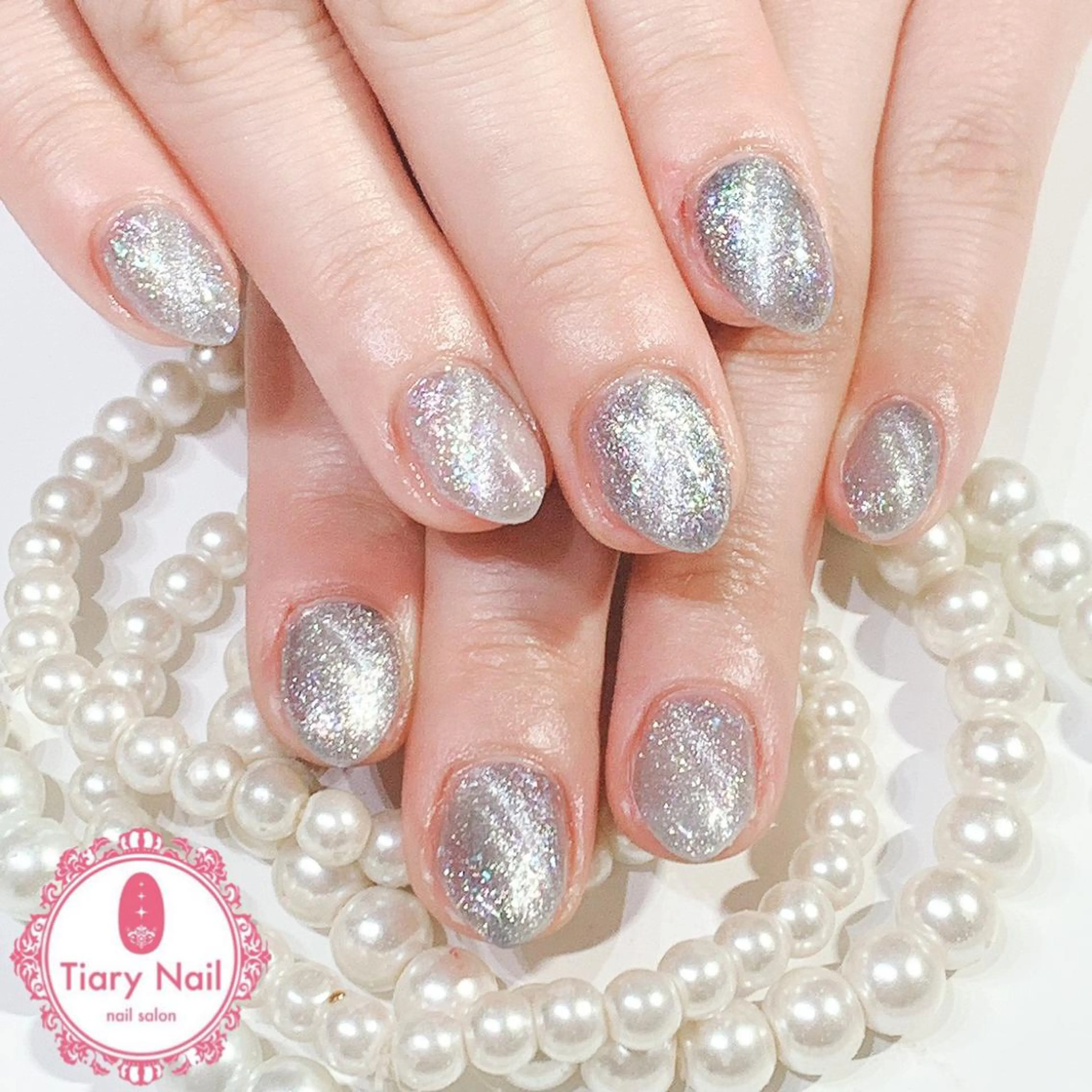 ネイル 桜ネイル クリアネイル フットネイル ジェルネイル キラキラネイル 💗🪽Tiary Nail🪽💗のネイルデザイン