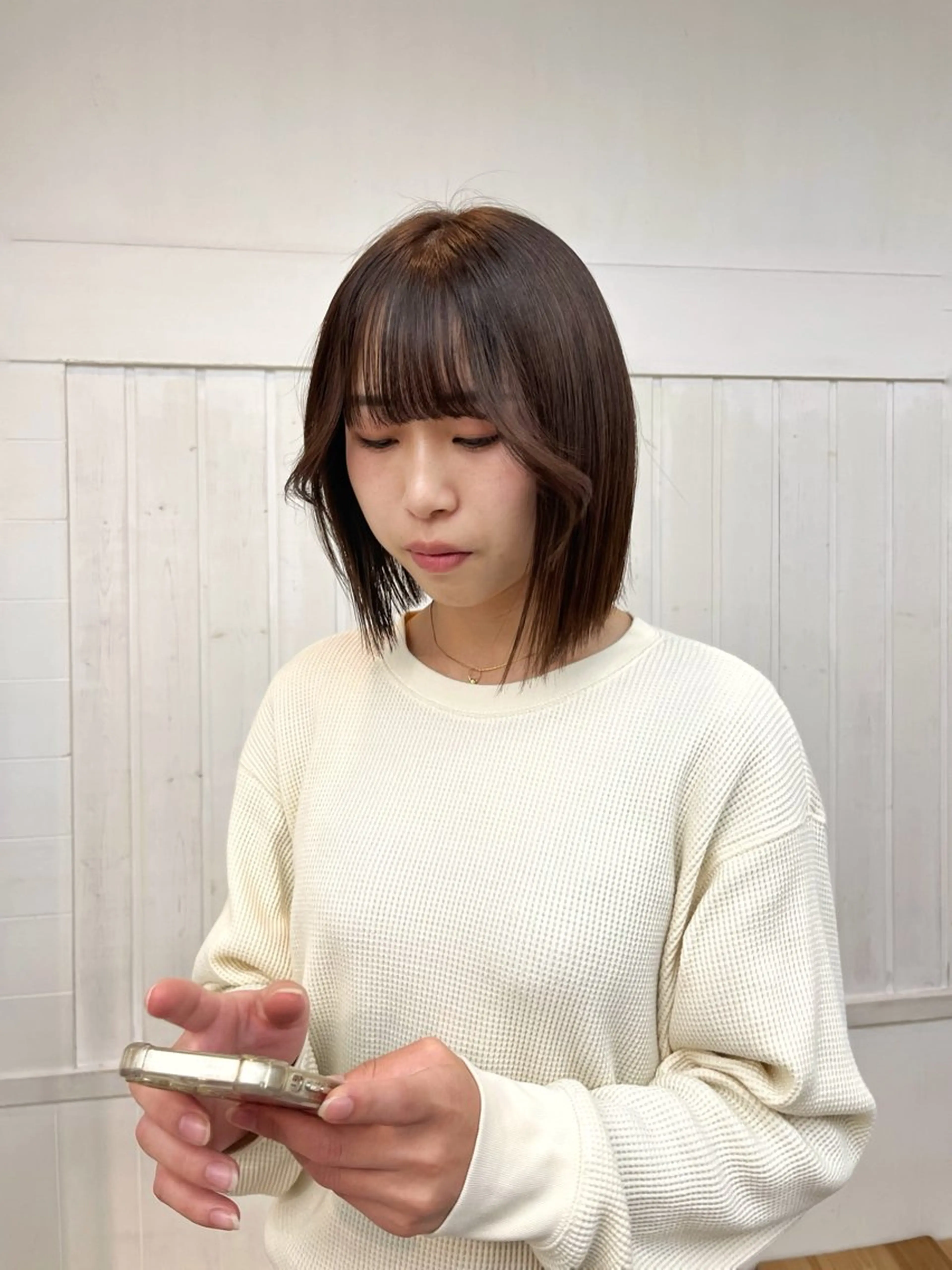 ミディアム RIKU⚡️毛流れ ヘア×眉ワックスのヘアスタイル