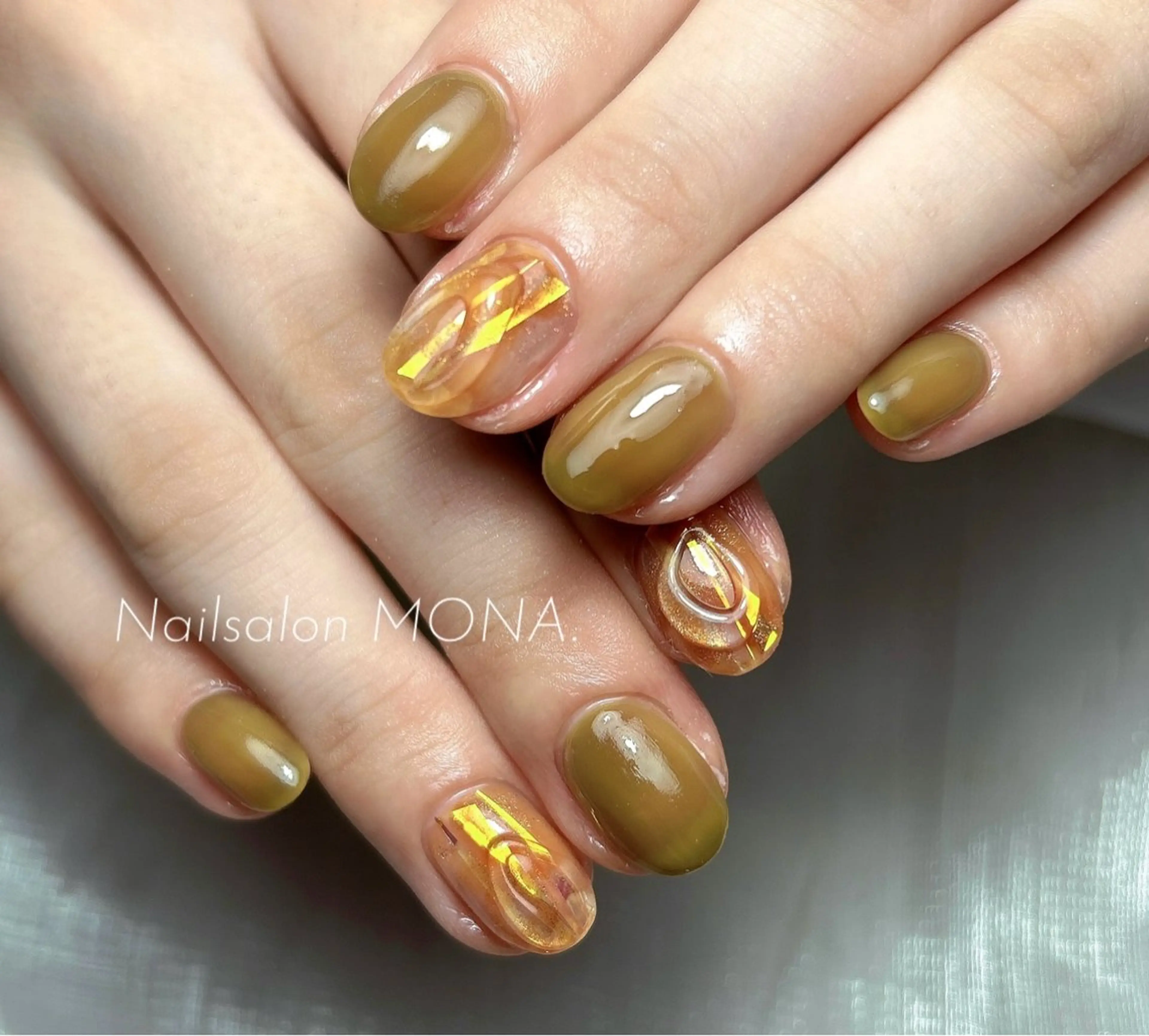 ネイル ニュアンスネイル シンプルネイル ハンドネイル Nailsalon MONA.のネイルデザイン