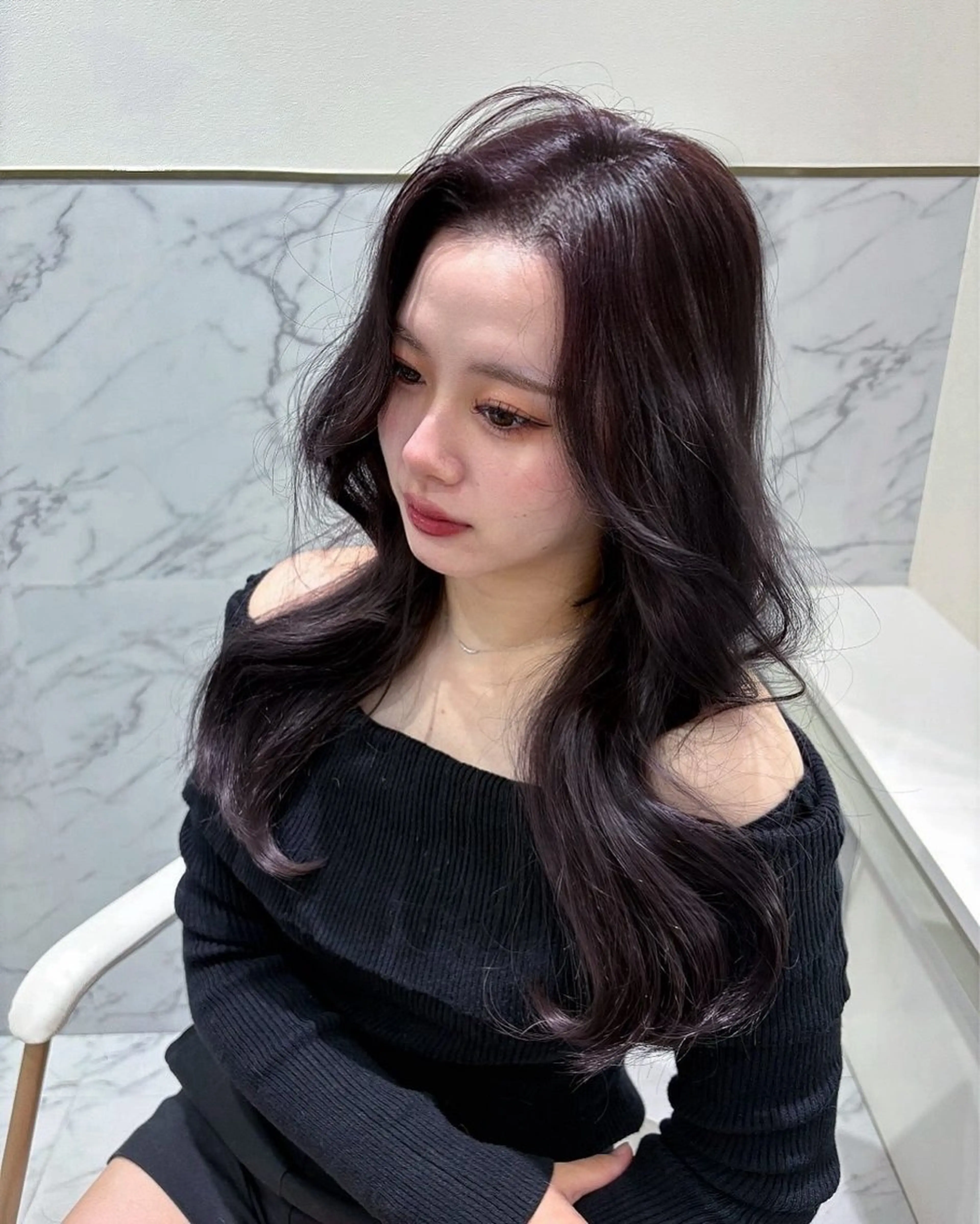 ロング カラー ヘアカラー ParveMix🎀 稲垣 詞葉のヘアスタイル