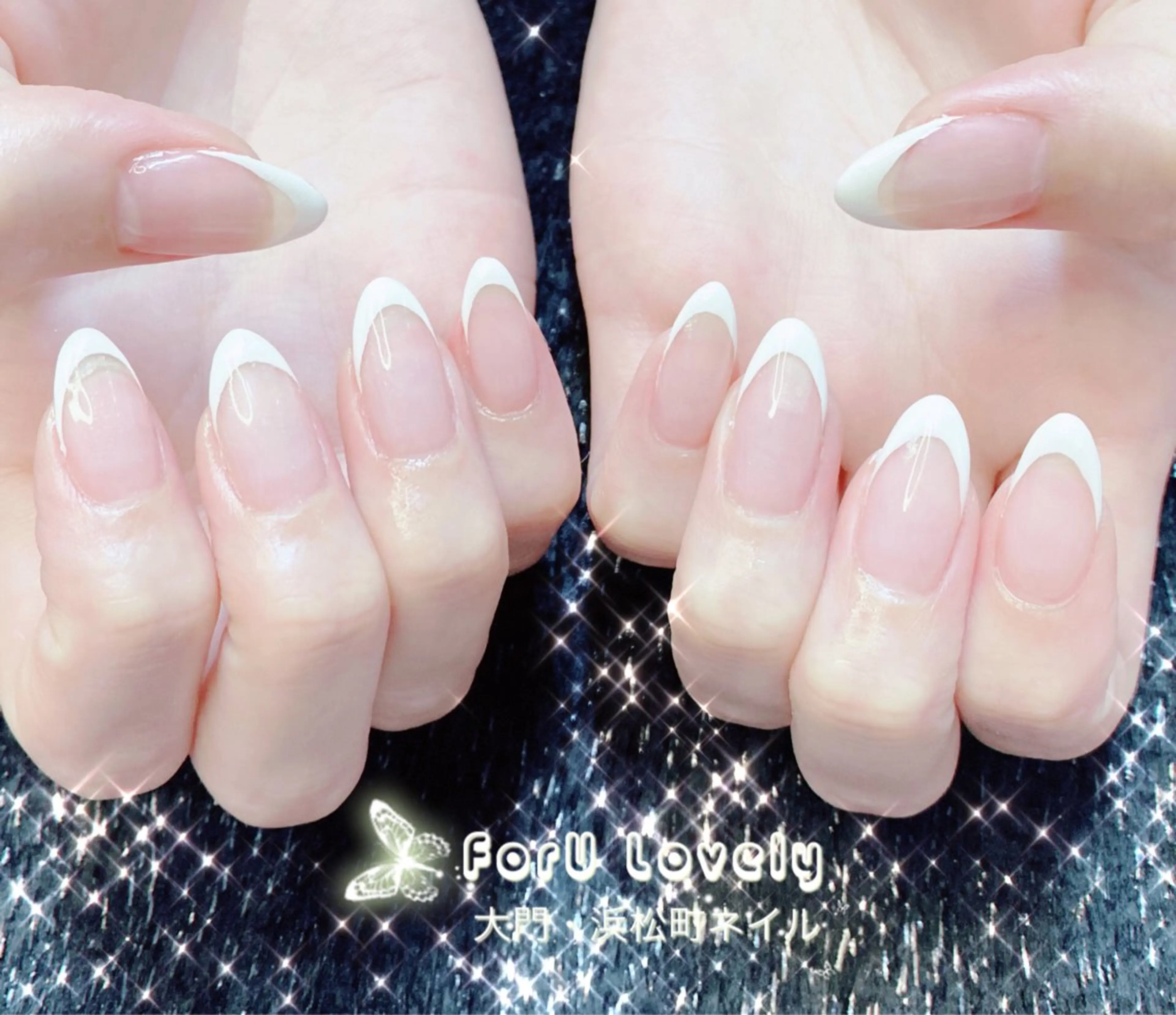 ネイル フットネイル フレンチネイル ジェルネイル ハート 韓国ネイル 大門浜松町 ネイルのネイルデザイン
