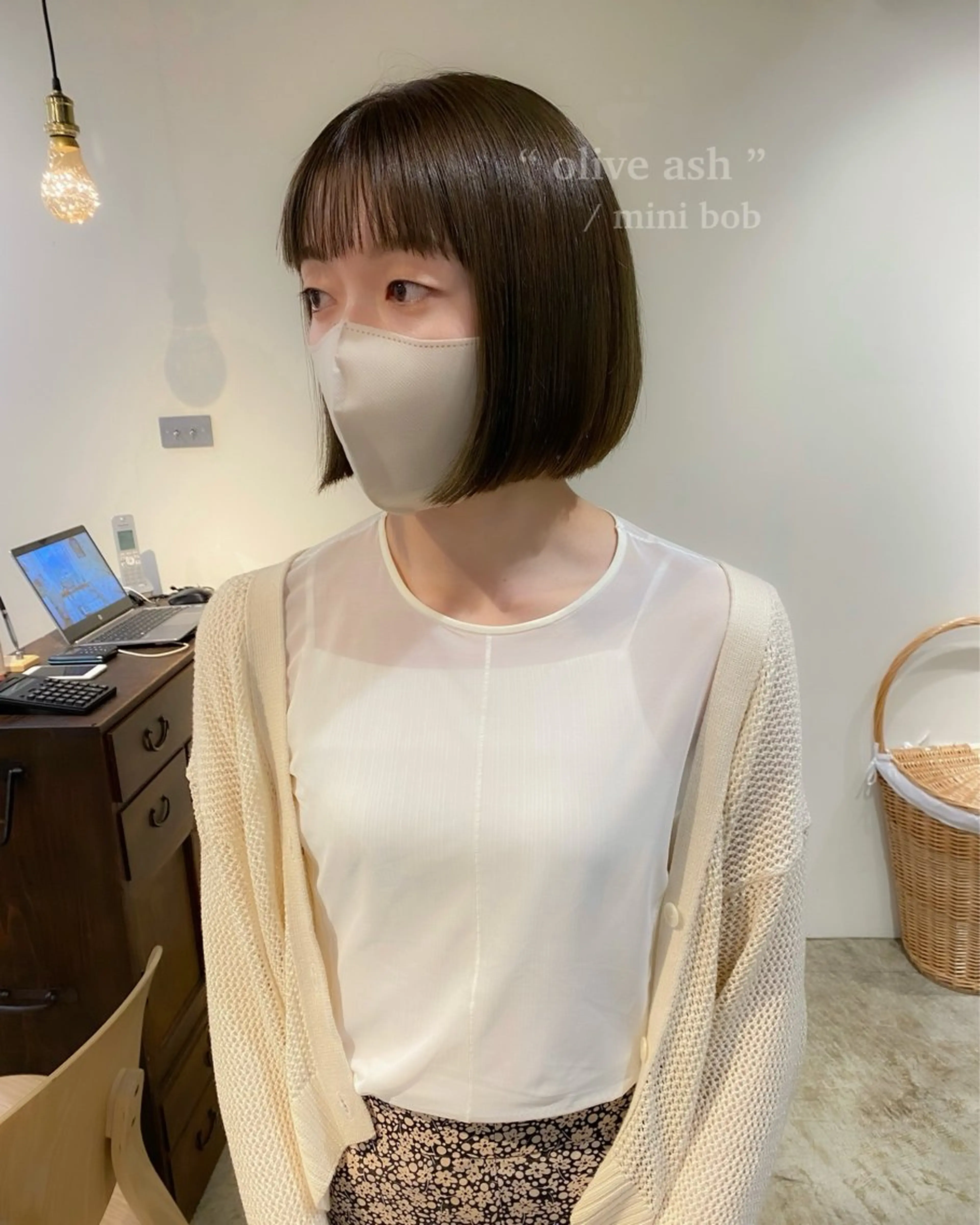 ミディアム カラー ブリーチ ボブ 板谷みさき /似合わせBobのヘアスタイル