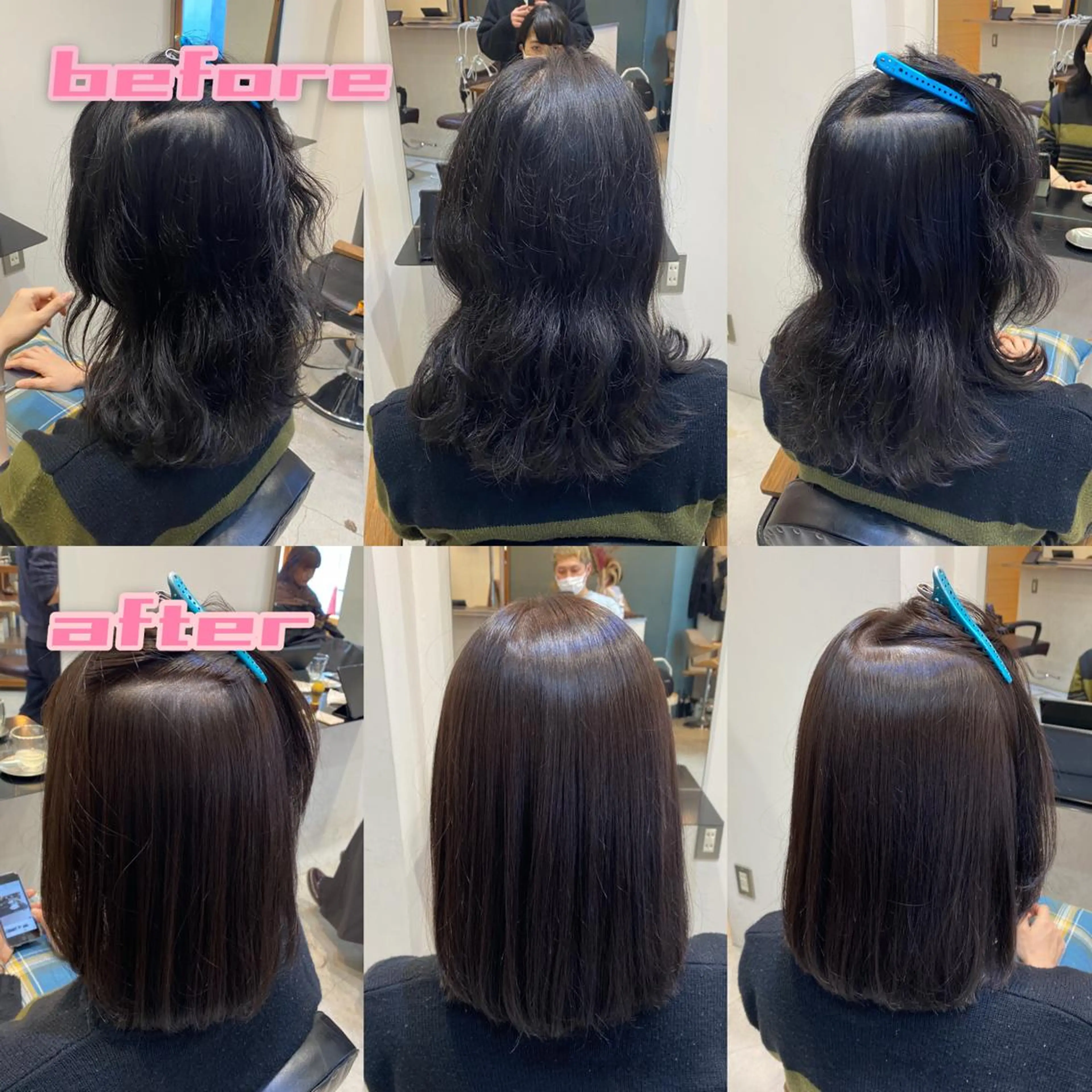 セミロング カラー パーマ イルミナカラー ストレートパーマ カット ヘアカラー 縮毛矯正 トリートメント ブリーチ縮毛矯正/ デサキ ショウヘイのヘアスタイル