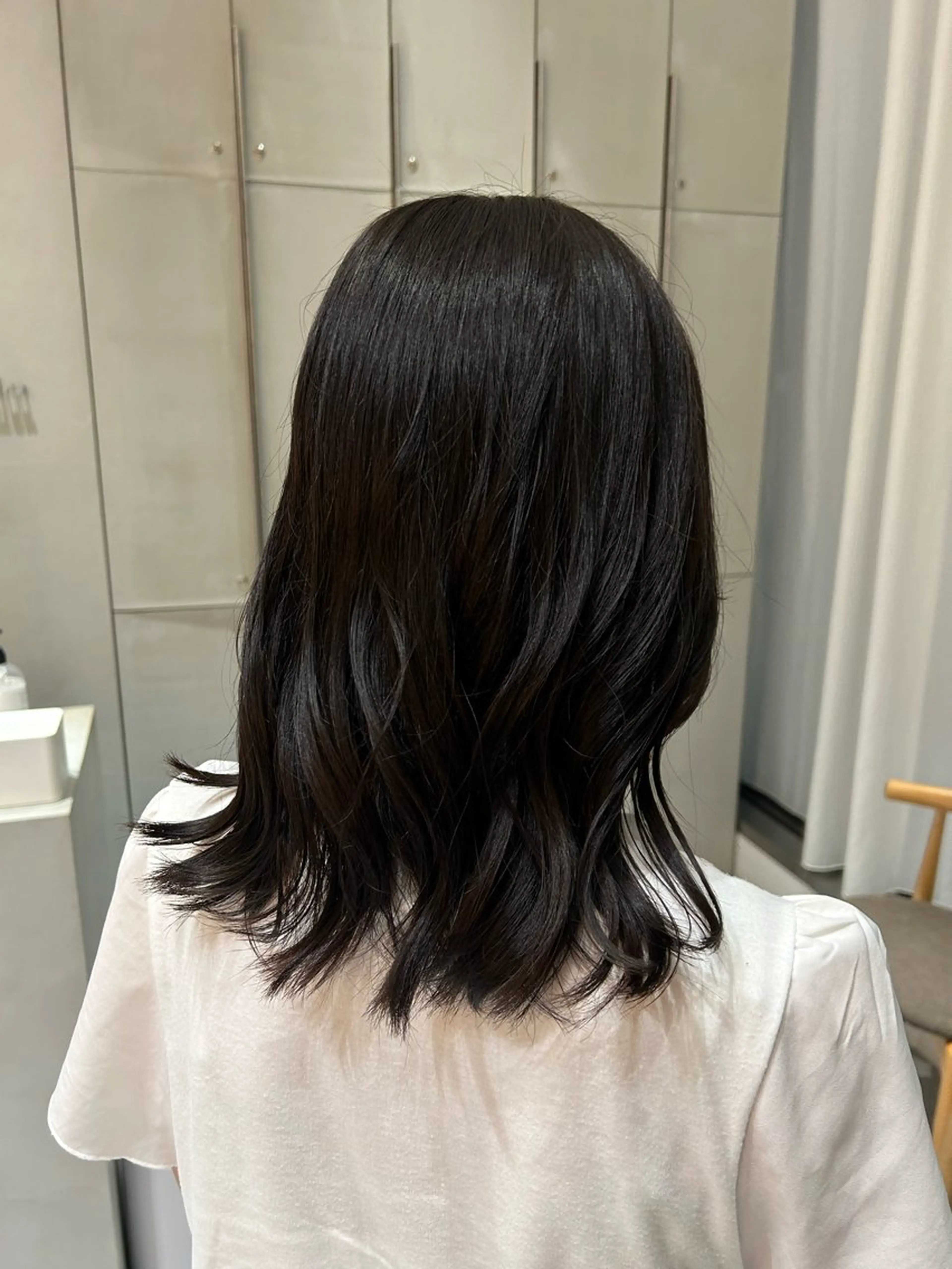 セミロング カラー 透明感カラー グレージュ ヘアカラー トリートメント ヘアセット 大人可愛い/レイヤー /艶カラー🪼風香のヘアスタイル