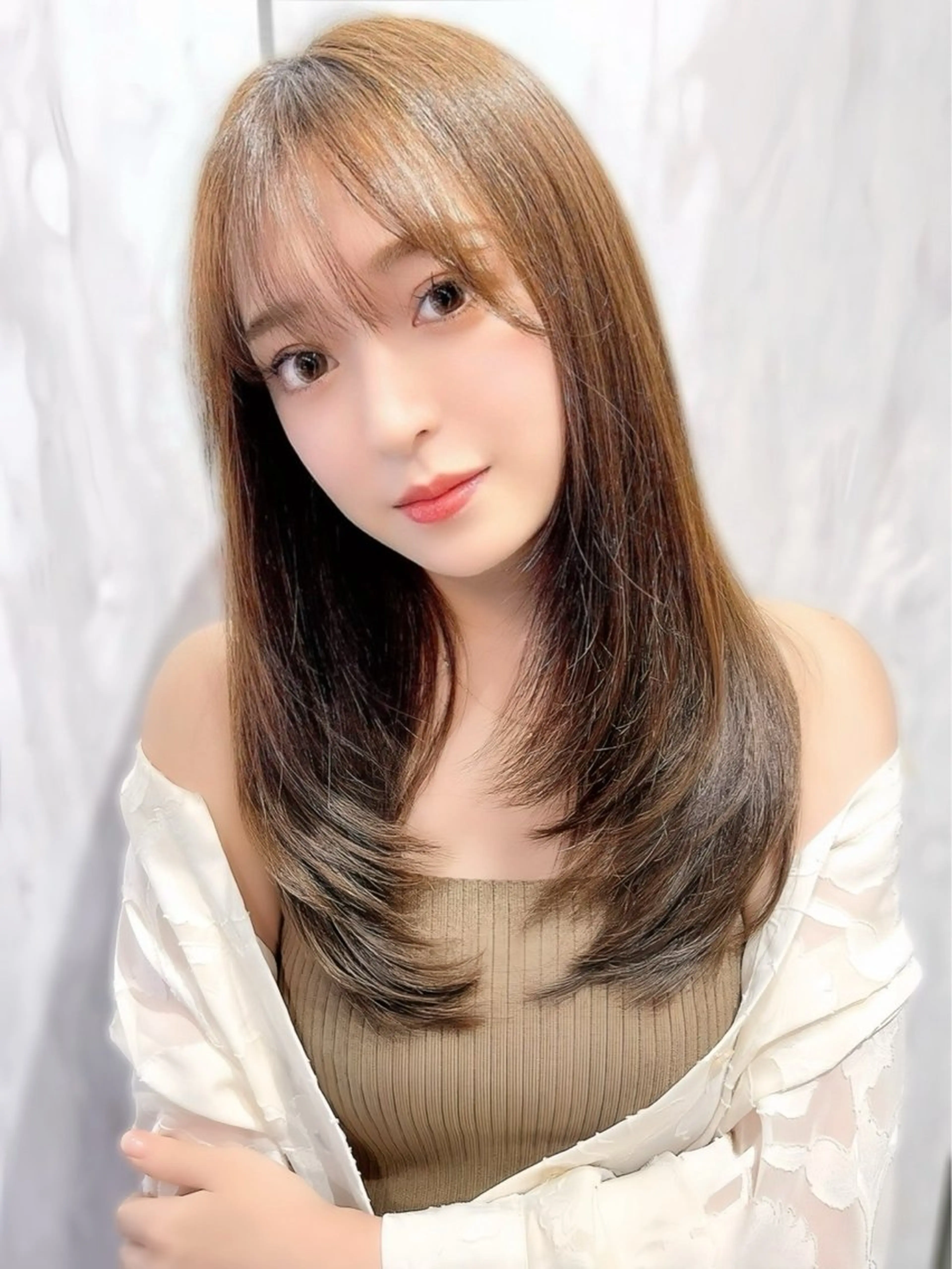 ロング ショート ボブ ロンド　エメのヘアスタイル