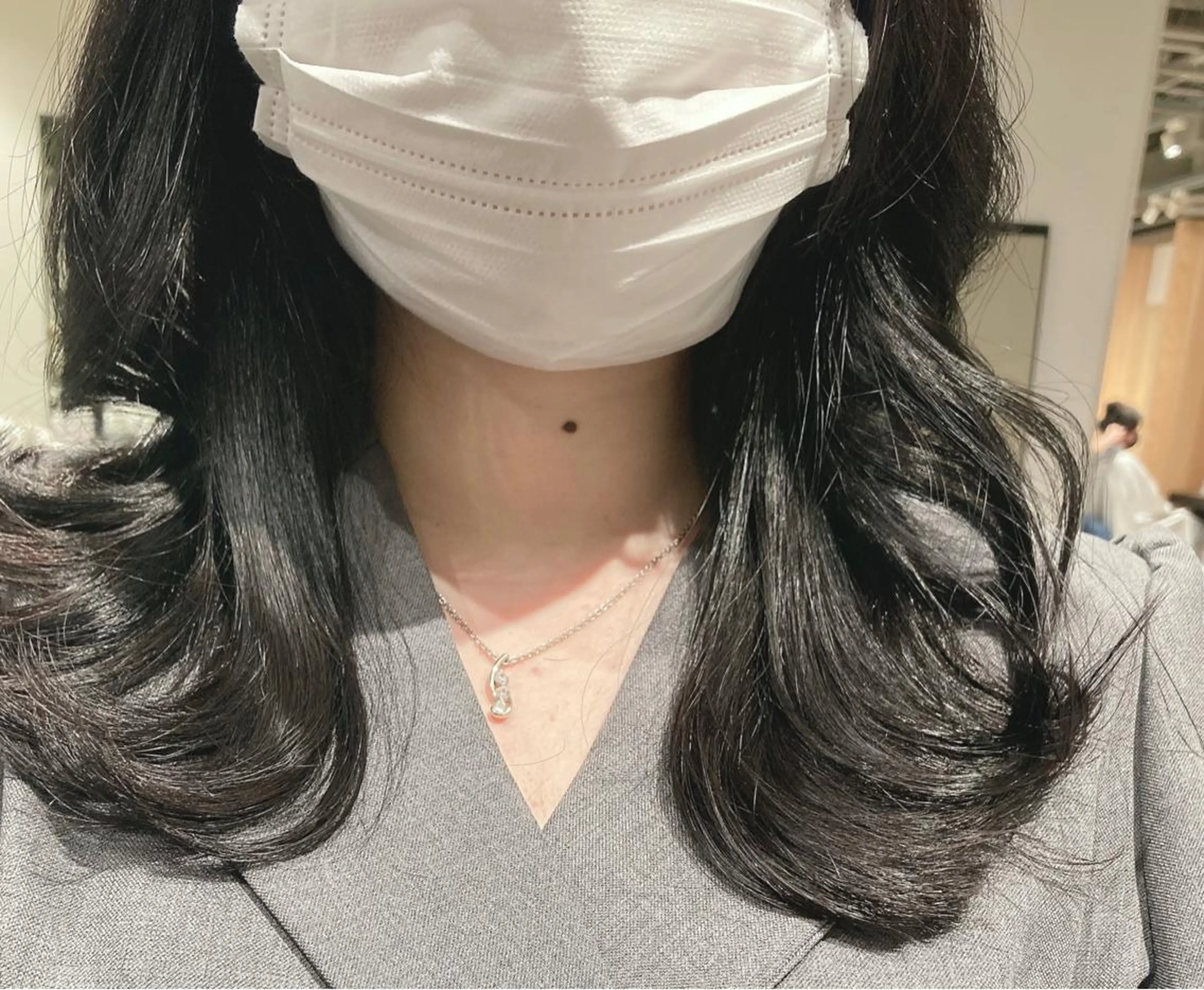 ロング カラー 韓国風ヘア スキバサミを使わない カット🌼唯🌼のヘアスタイル