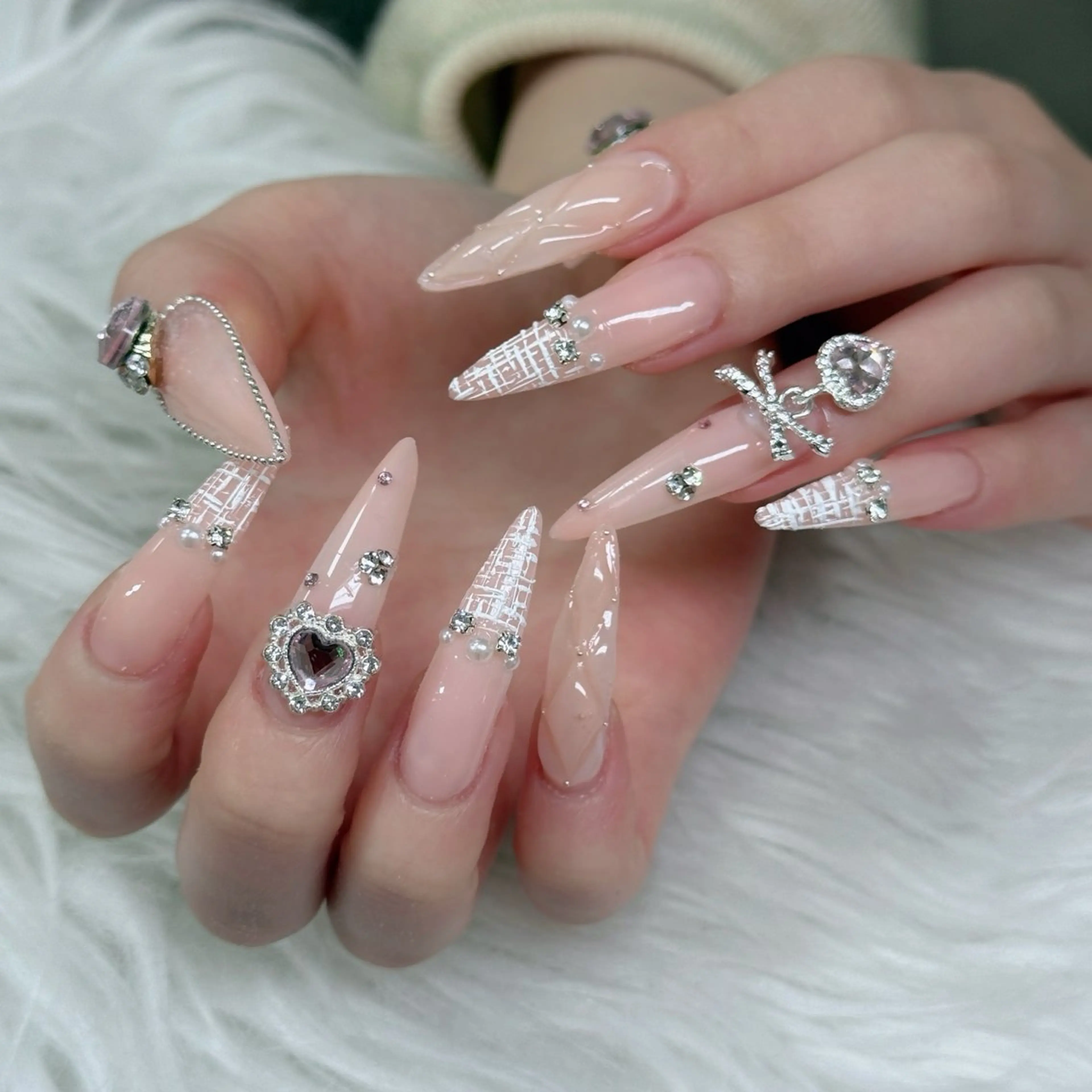 ネイル フットネイル フレンチネイル グラデーション 韓国ネイル ロングネイル ハンドネイル Hani Nail Salonのネイルデザイン