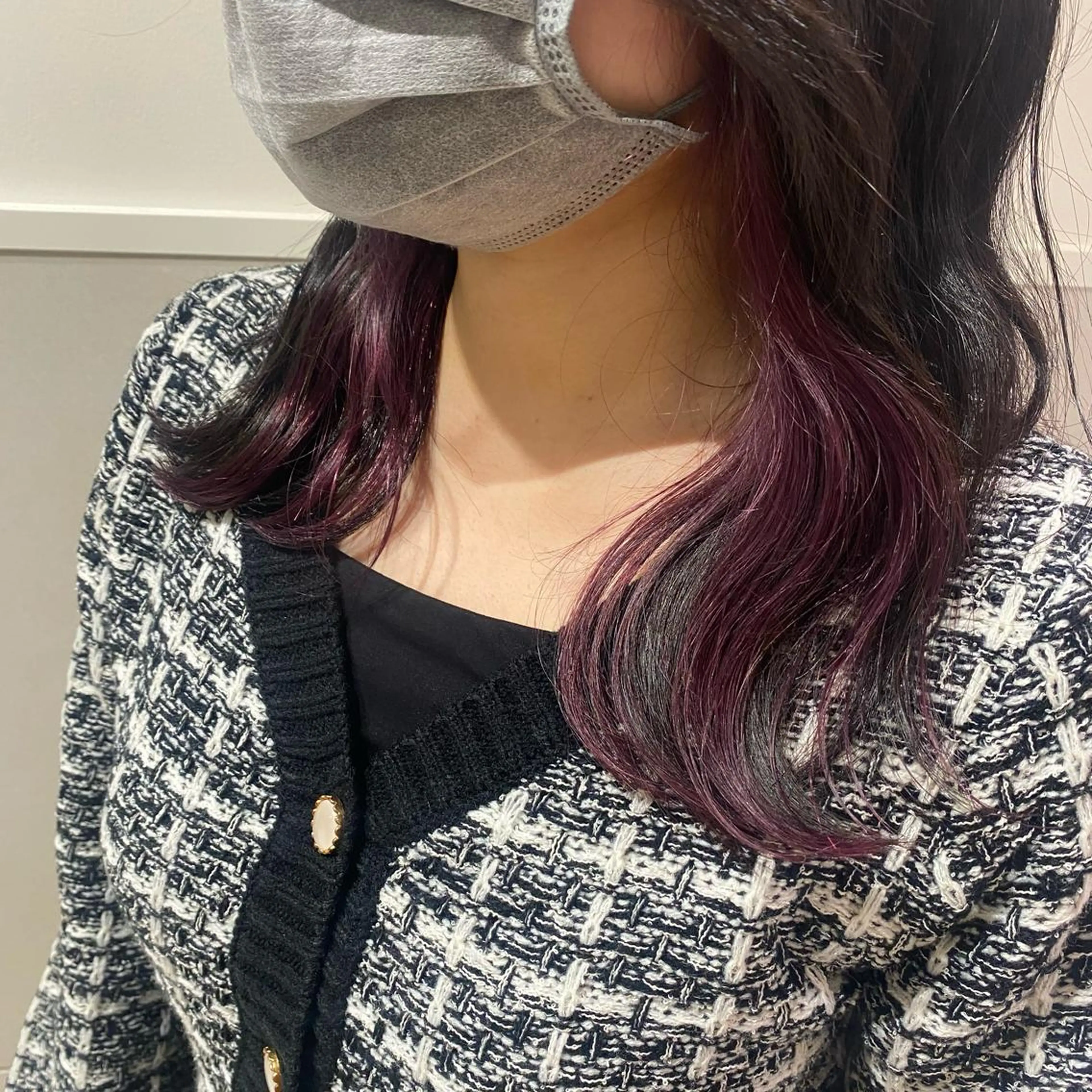 セミロング カラー ヘアアレンジ 吉水 彩乃 /ボブ/艶感カラーのヘアスタイル