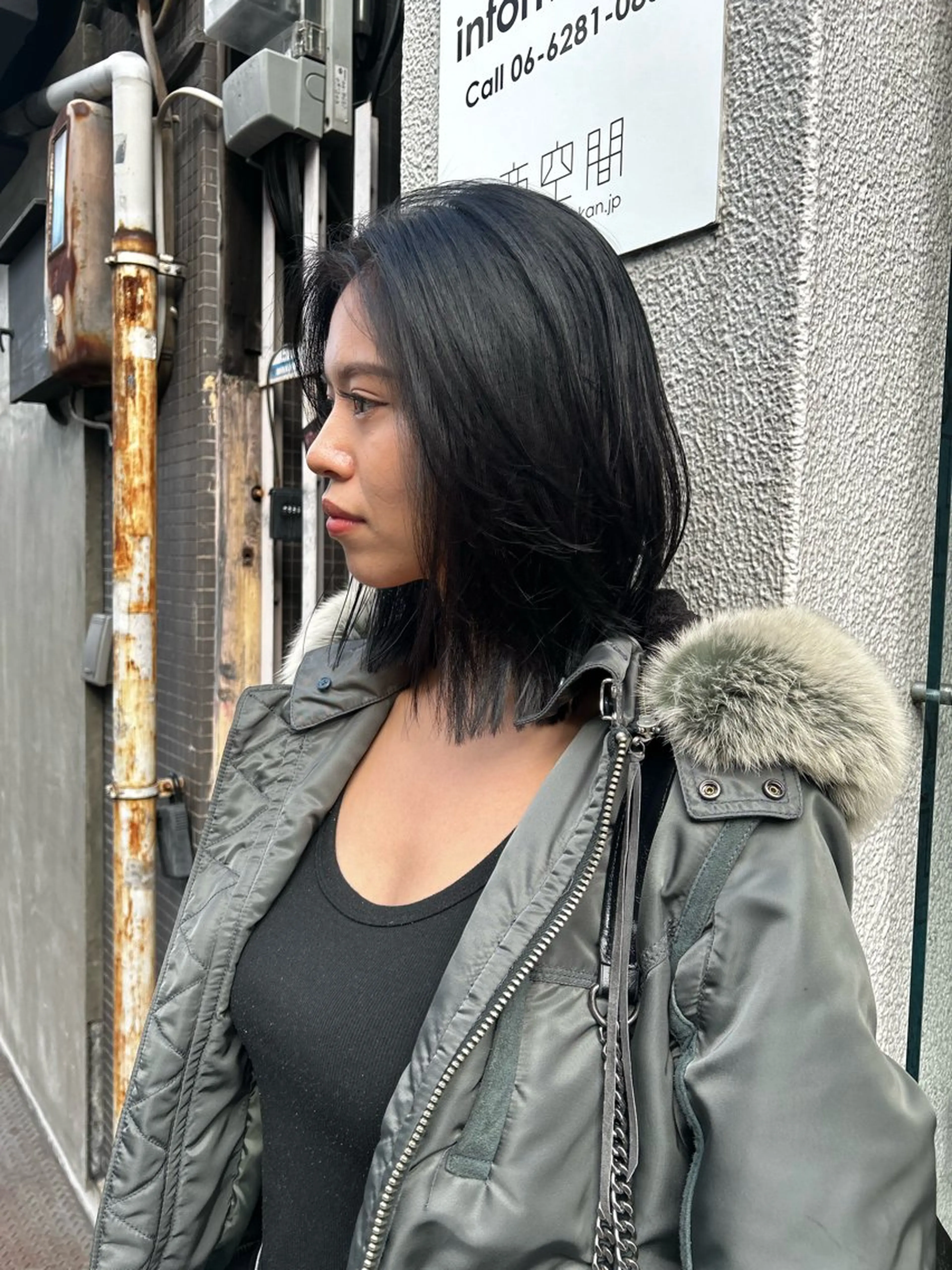 ミディアム 心斎橋/レイヤー/ ブリーチ/モエのヘアスタイル