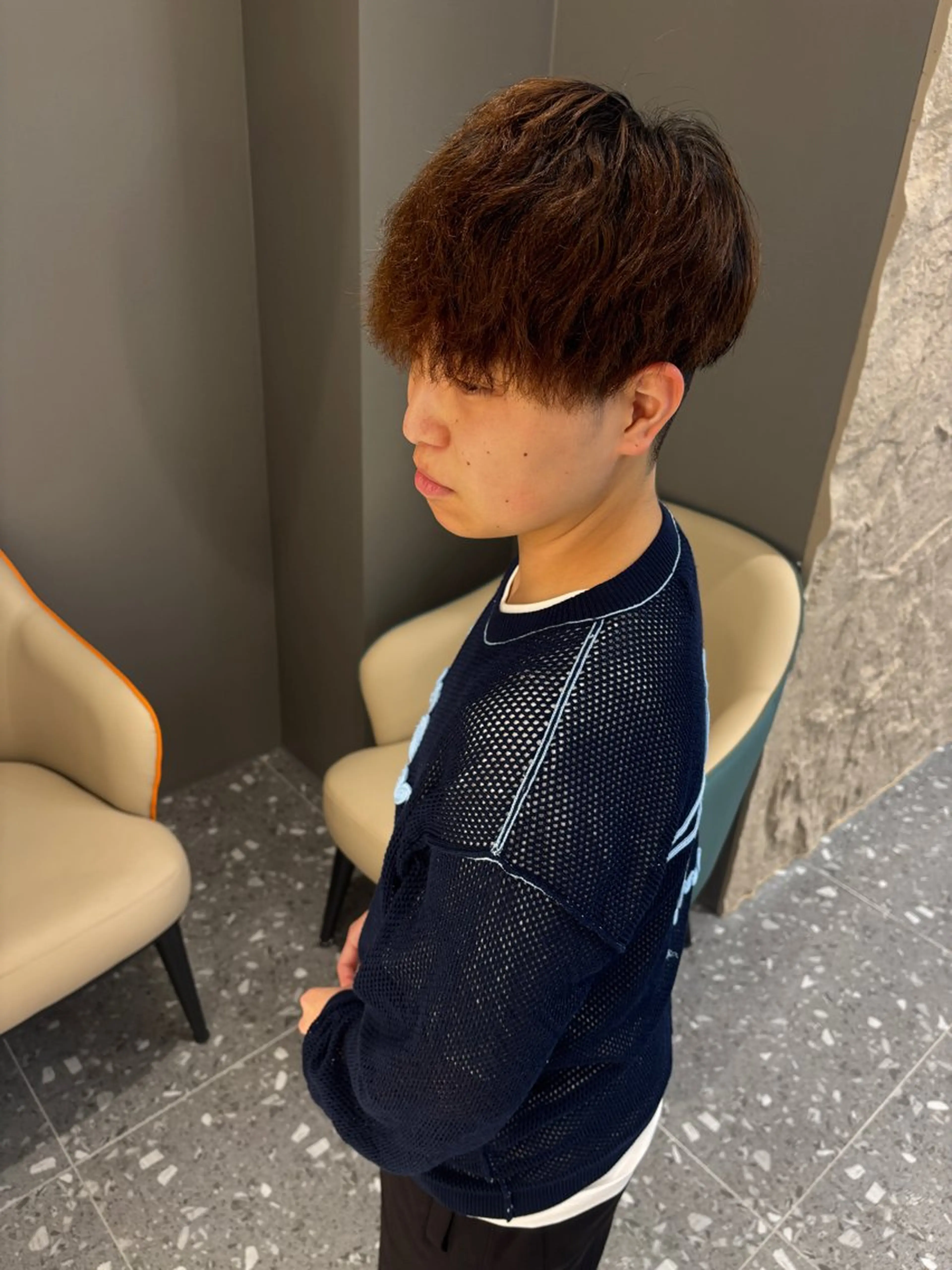 カラー パーマ メンズ カット パーマ ✨韓国ヘア/やすよ/ 透明感/レイヤー✨のヘアスタイル