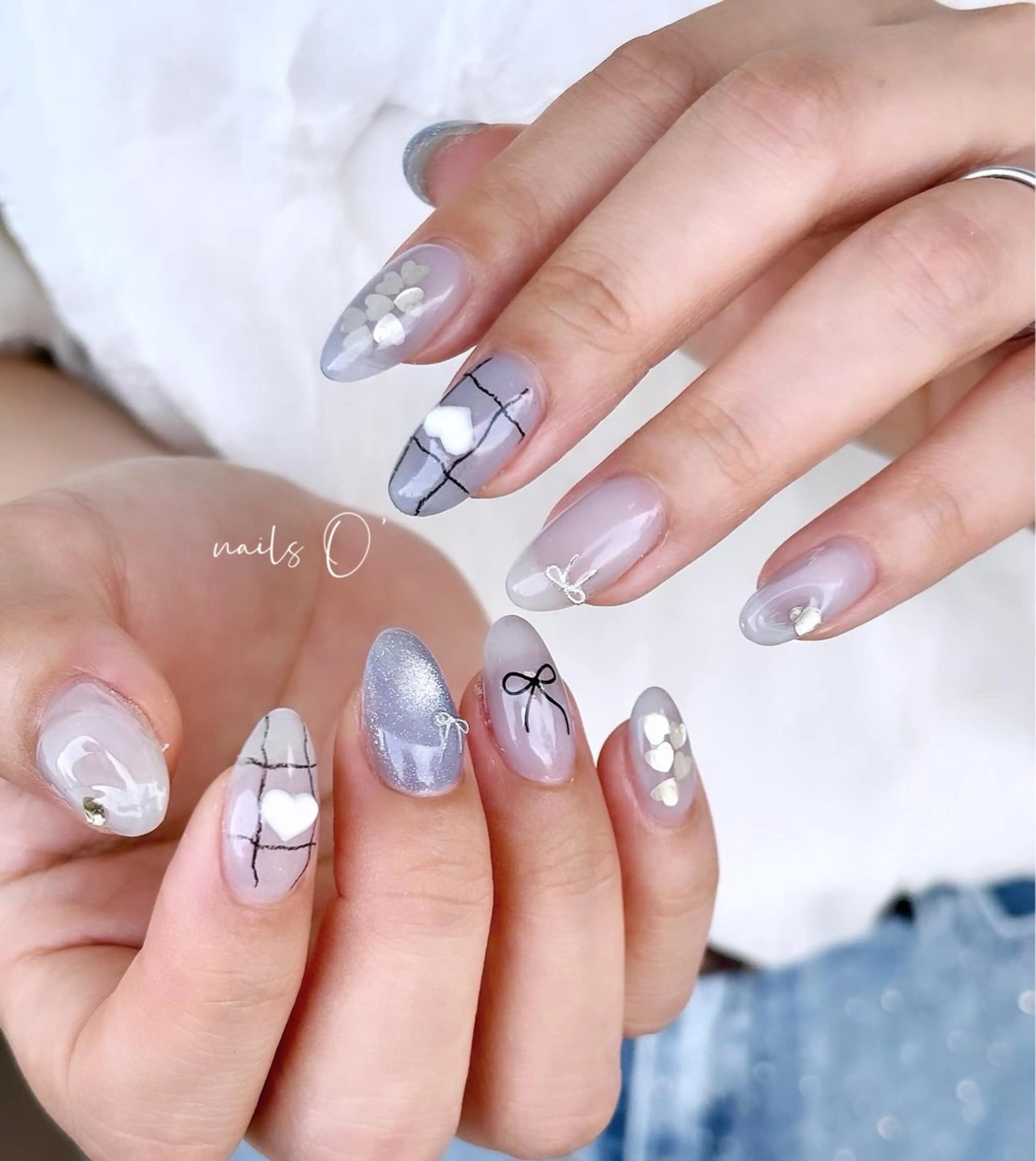 ネイル 大人可愛いネイル🎗 Hinaのネイルデザイン