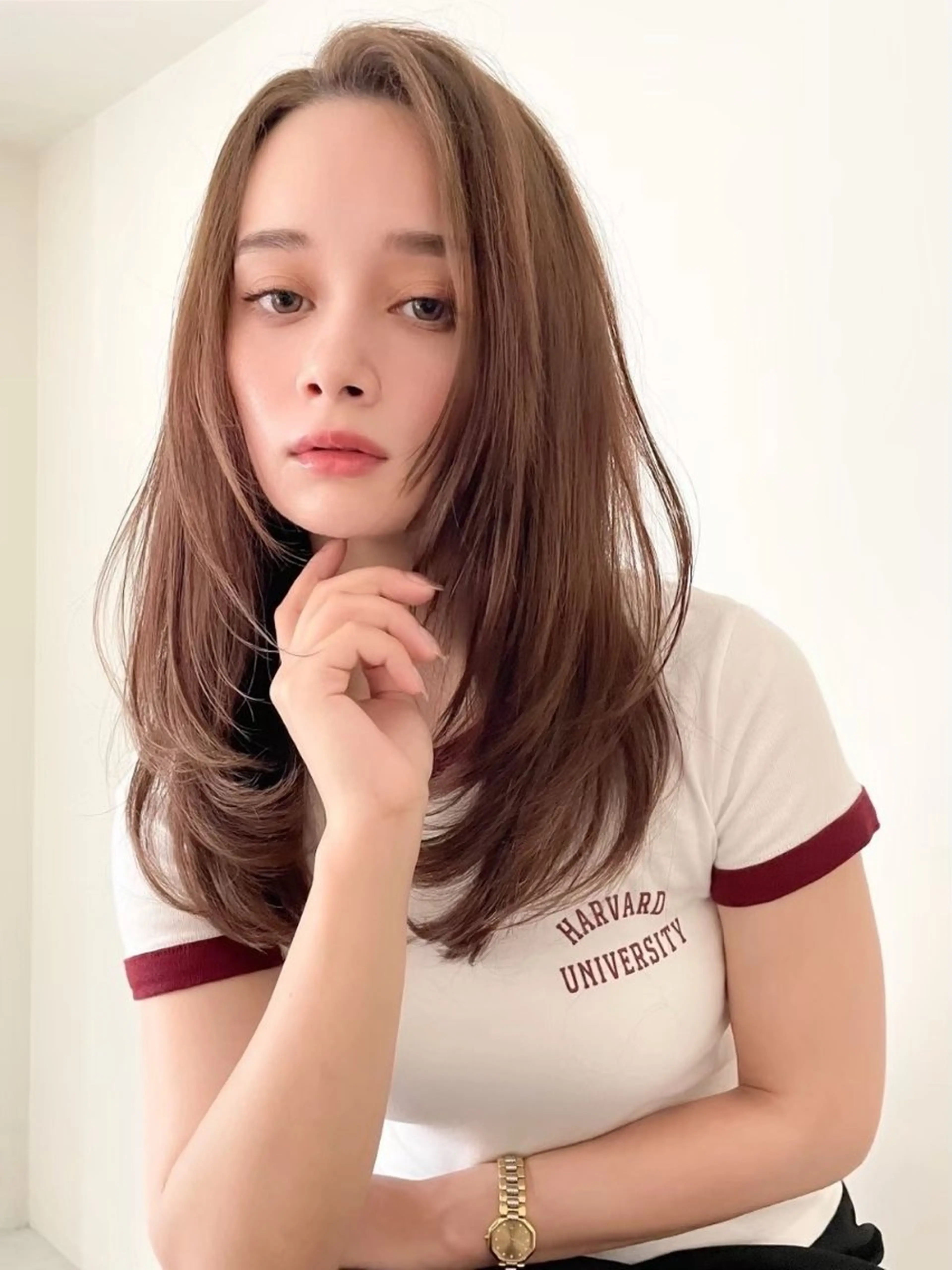 ミディアム カラー ヘアアレンジ ヘアカラー 🫧透明感カラー/ 艶カラー🫧namiのヘアスタイル
