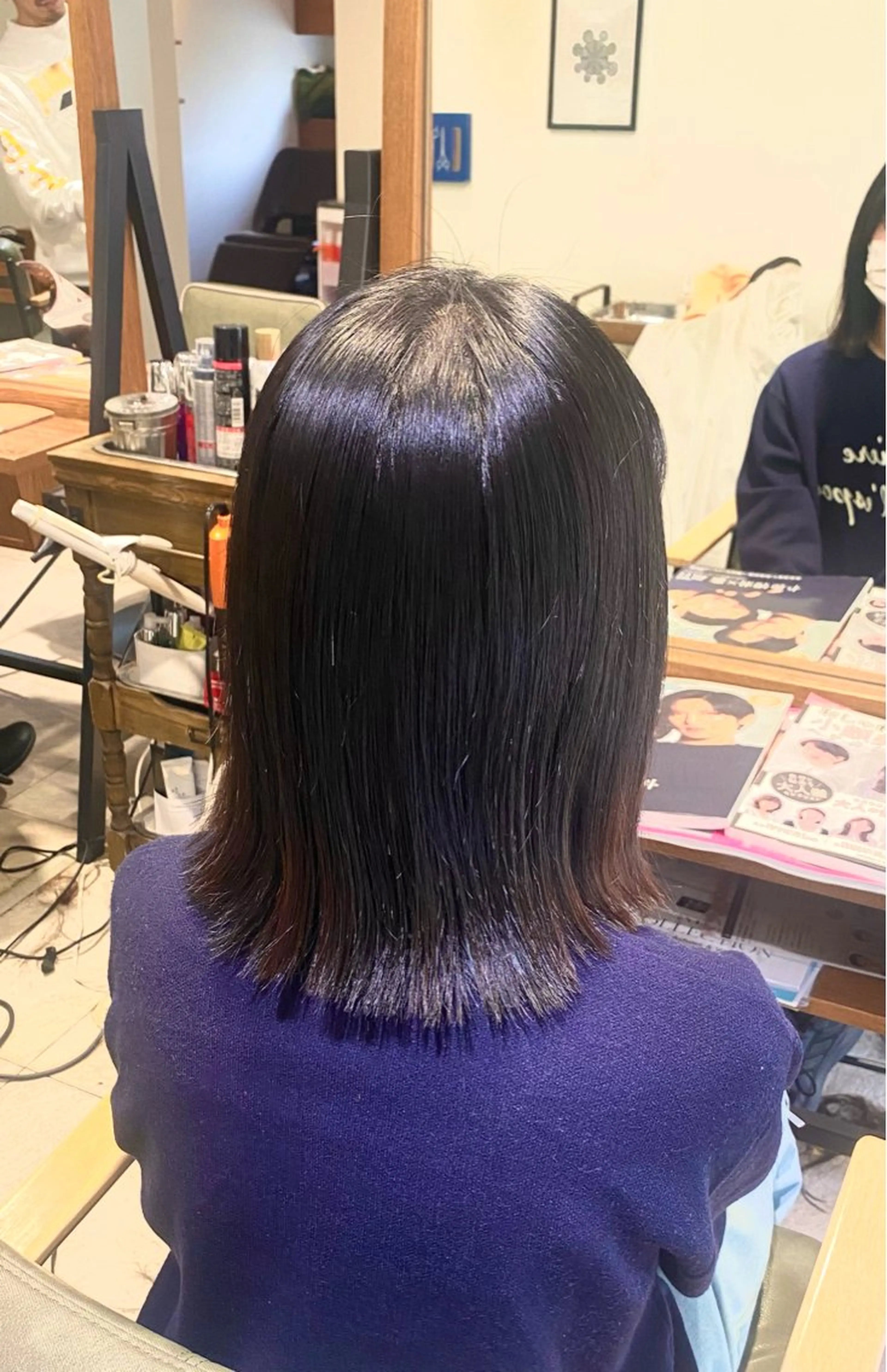 ミディアム 縮毛矯正 LiC えりのヘアスタイル